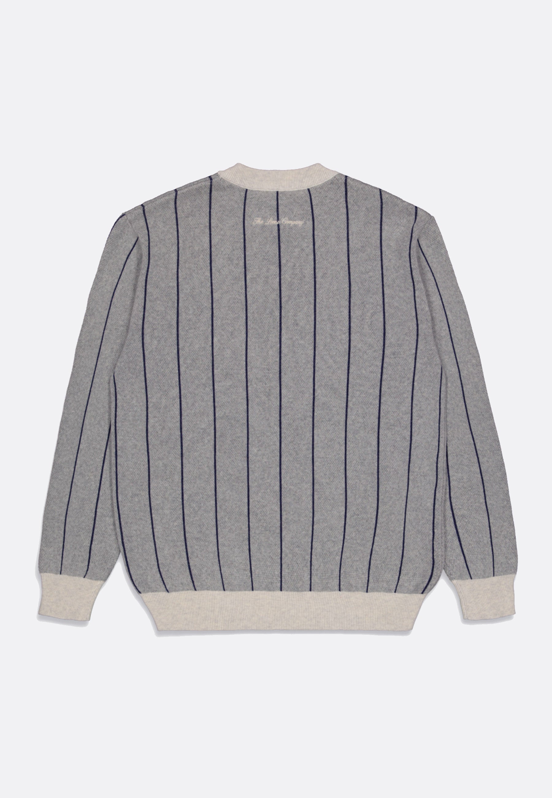 Joker Knitted Sweater - Grey/Navy Stripe