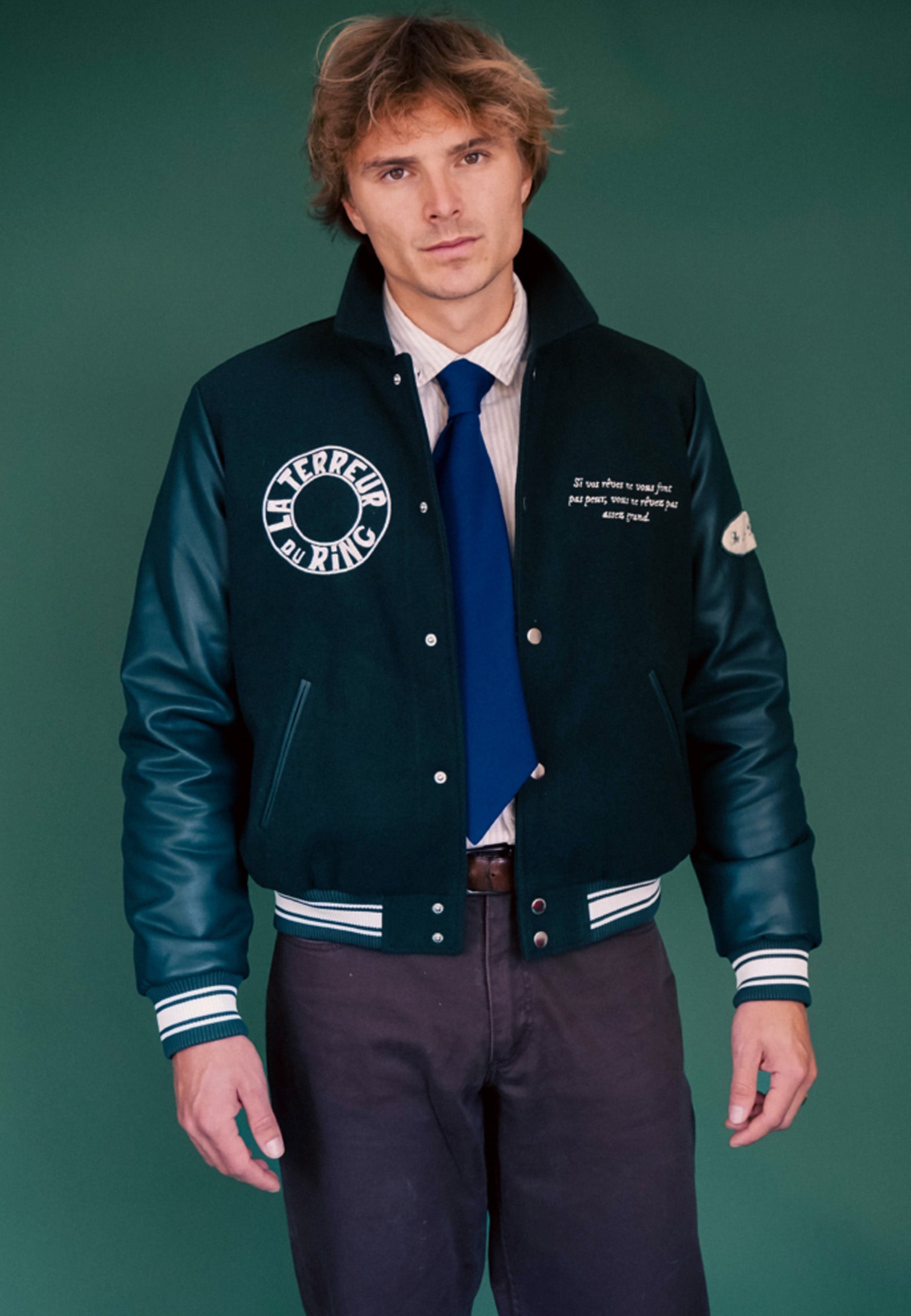 La Terreur Du Ring Varisty Jacket - Dark Green