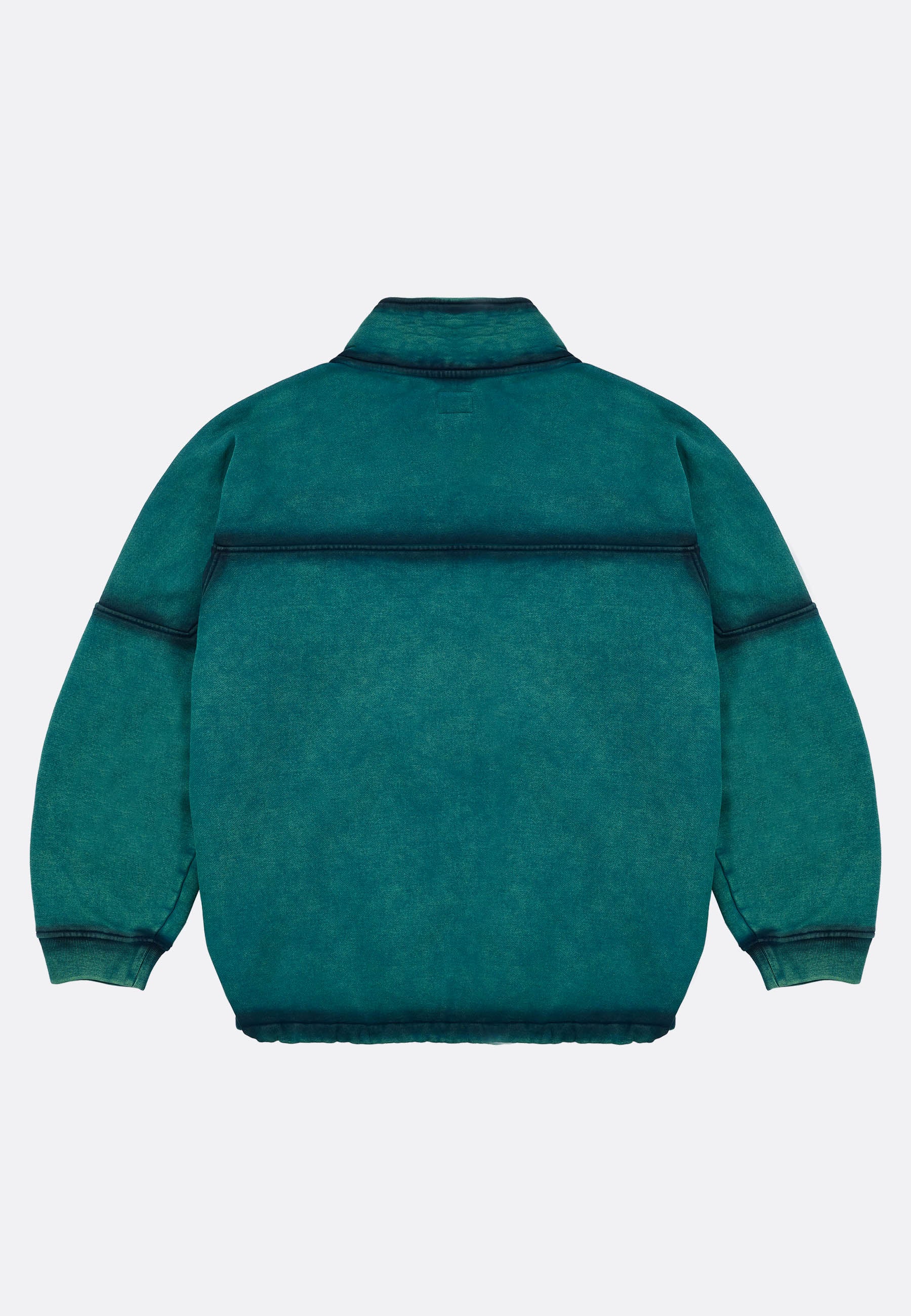 Spray Funnel Neck Top - Sea Moss Green/Black