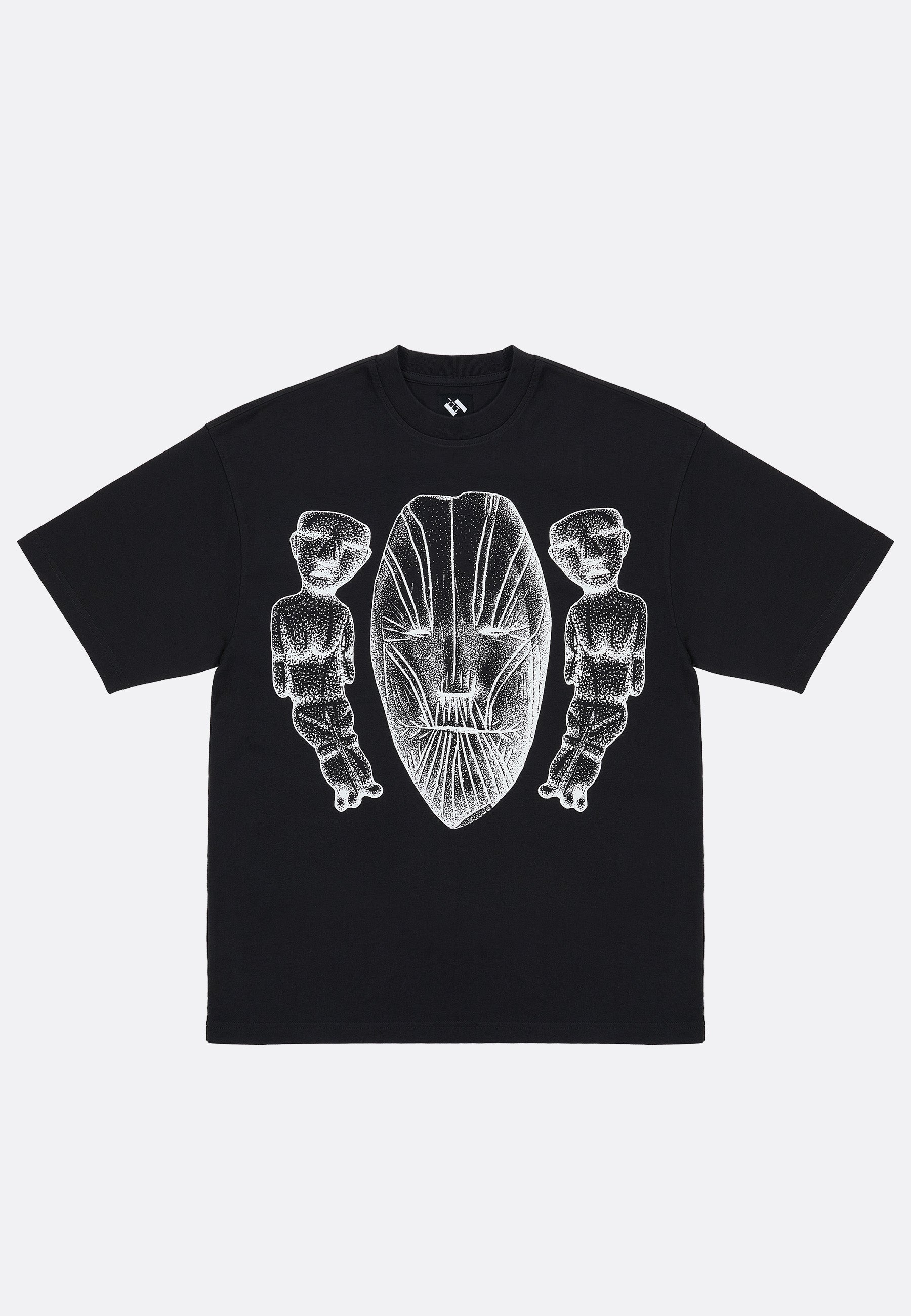Face Figures Hands T-Shirt - Black