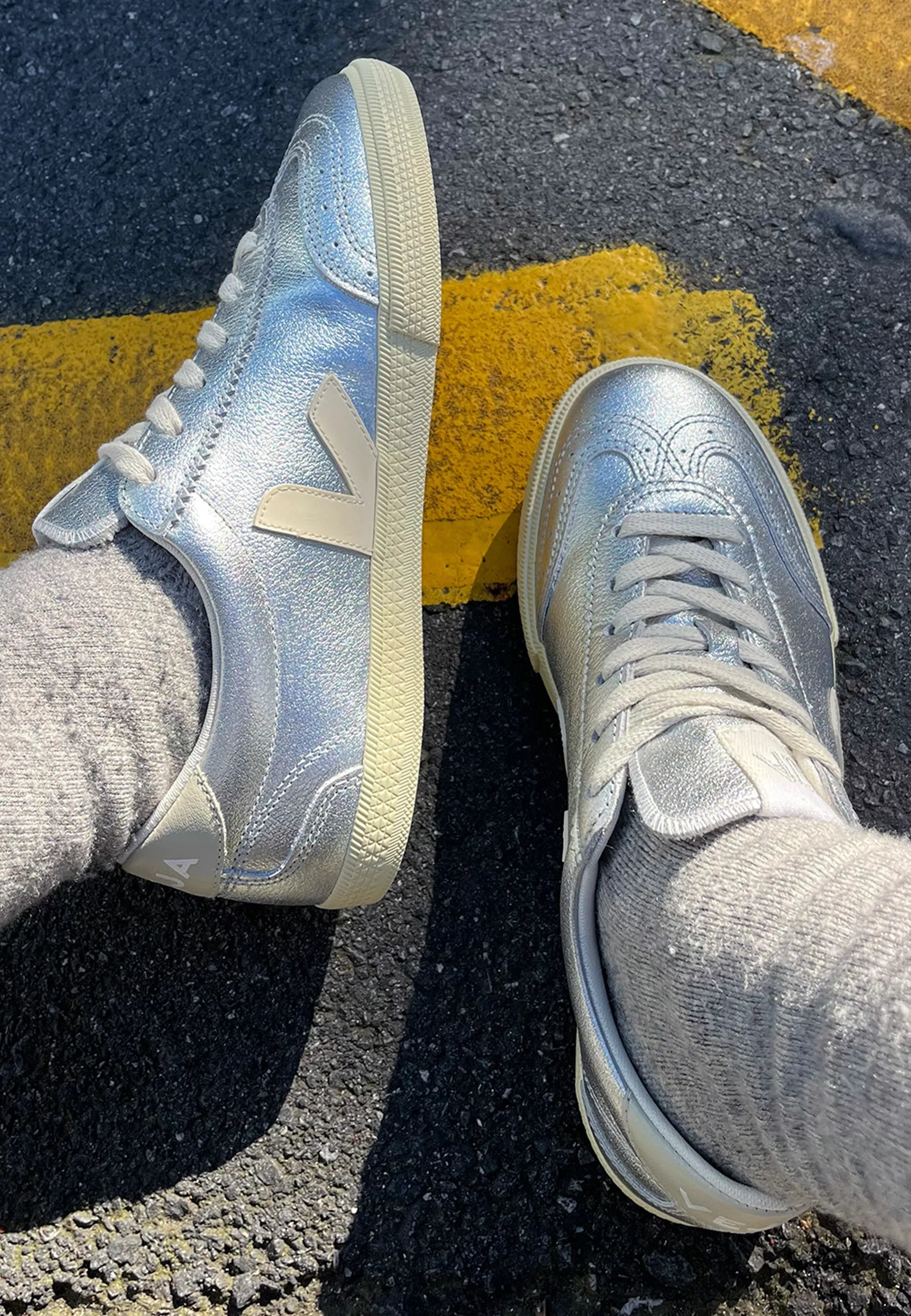 Volley O.T Leather - Silver/Pierre