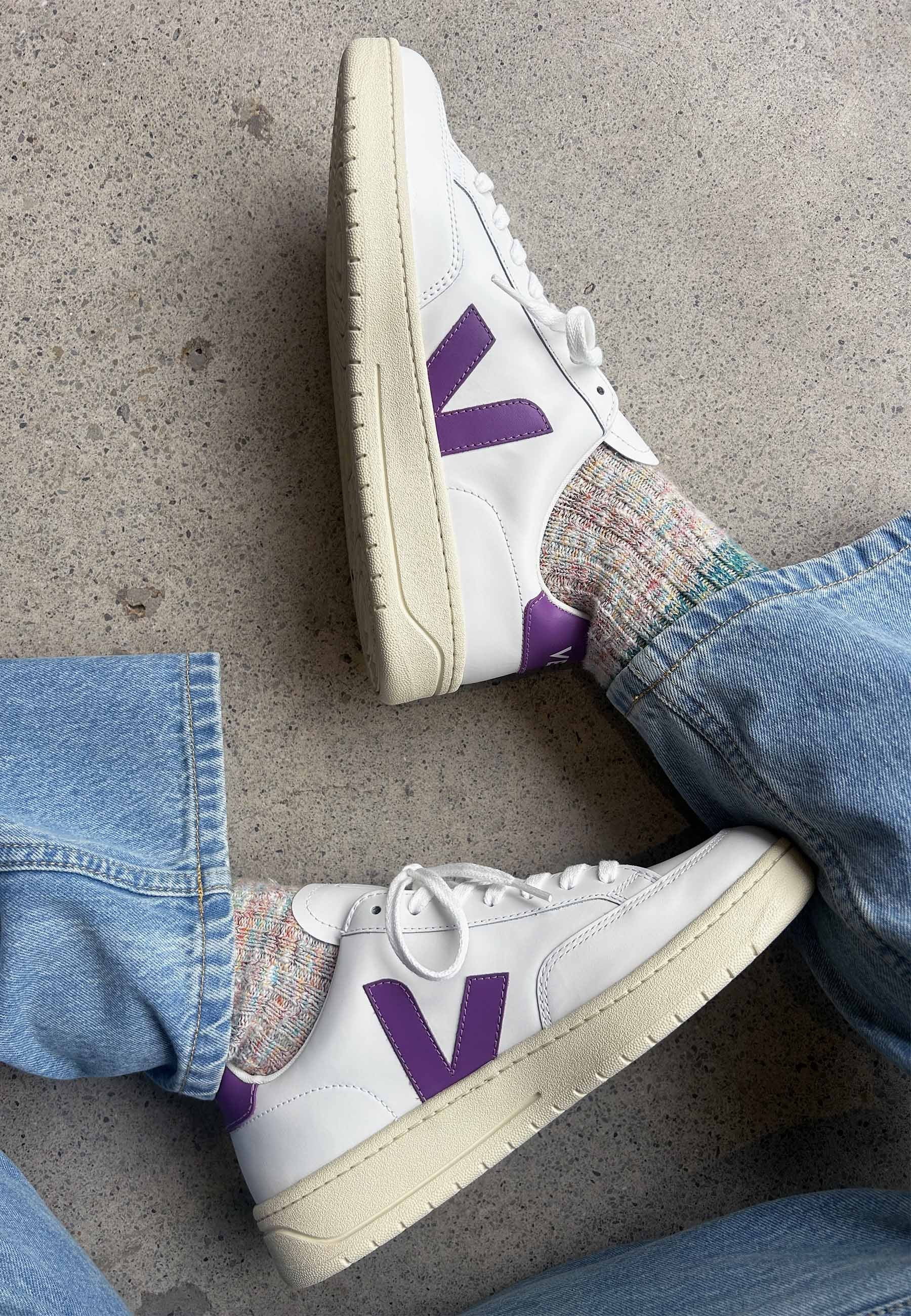 Veja | Buy V-12 Leather - Extra White/Cosmos online | Good As Gold, NZ