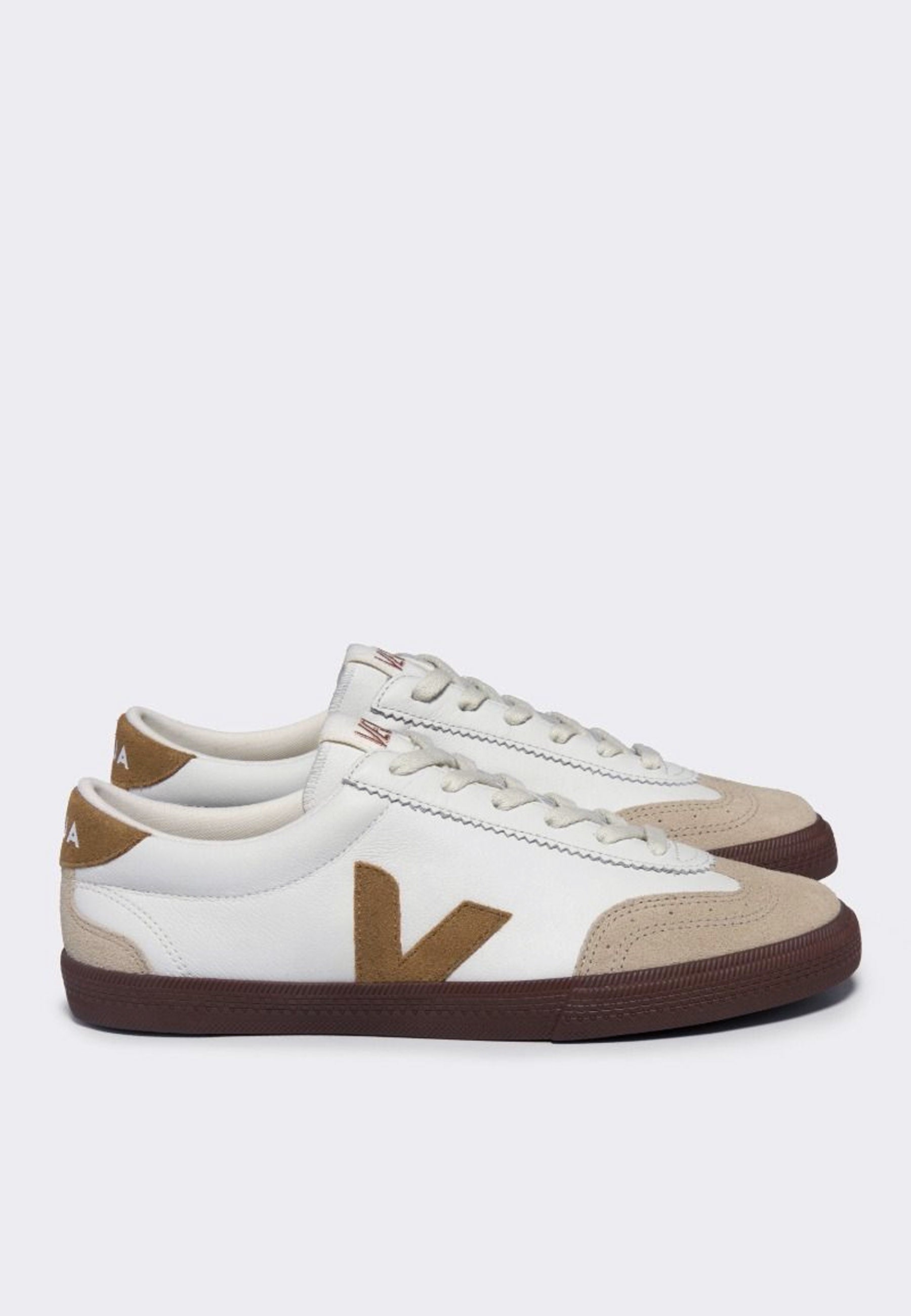 Volley OT Leather - White/Tent/Bark