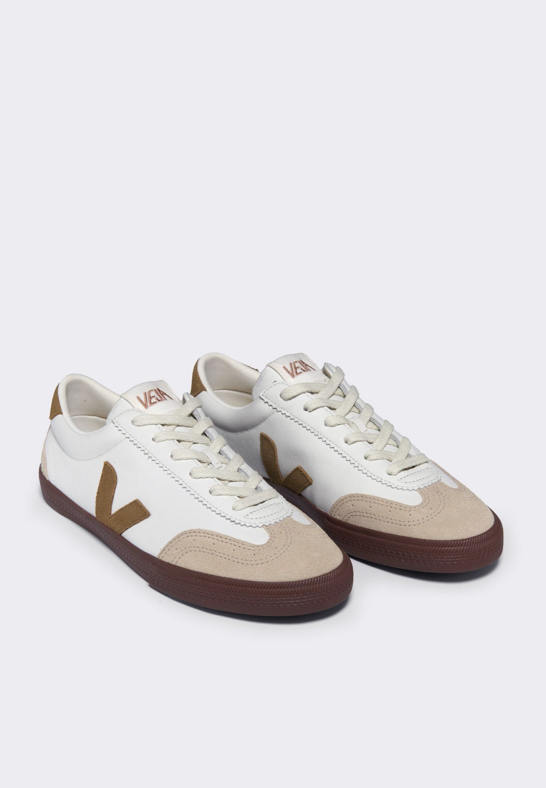 Volley OT Leather - White/Tent/Bark