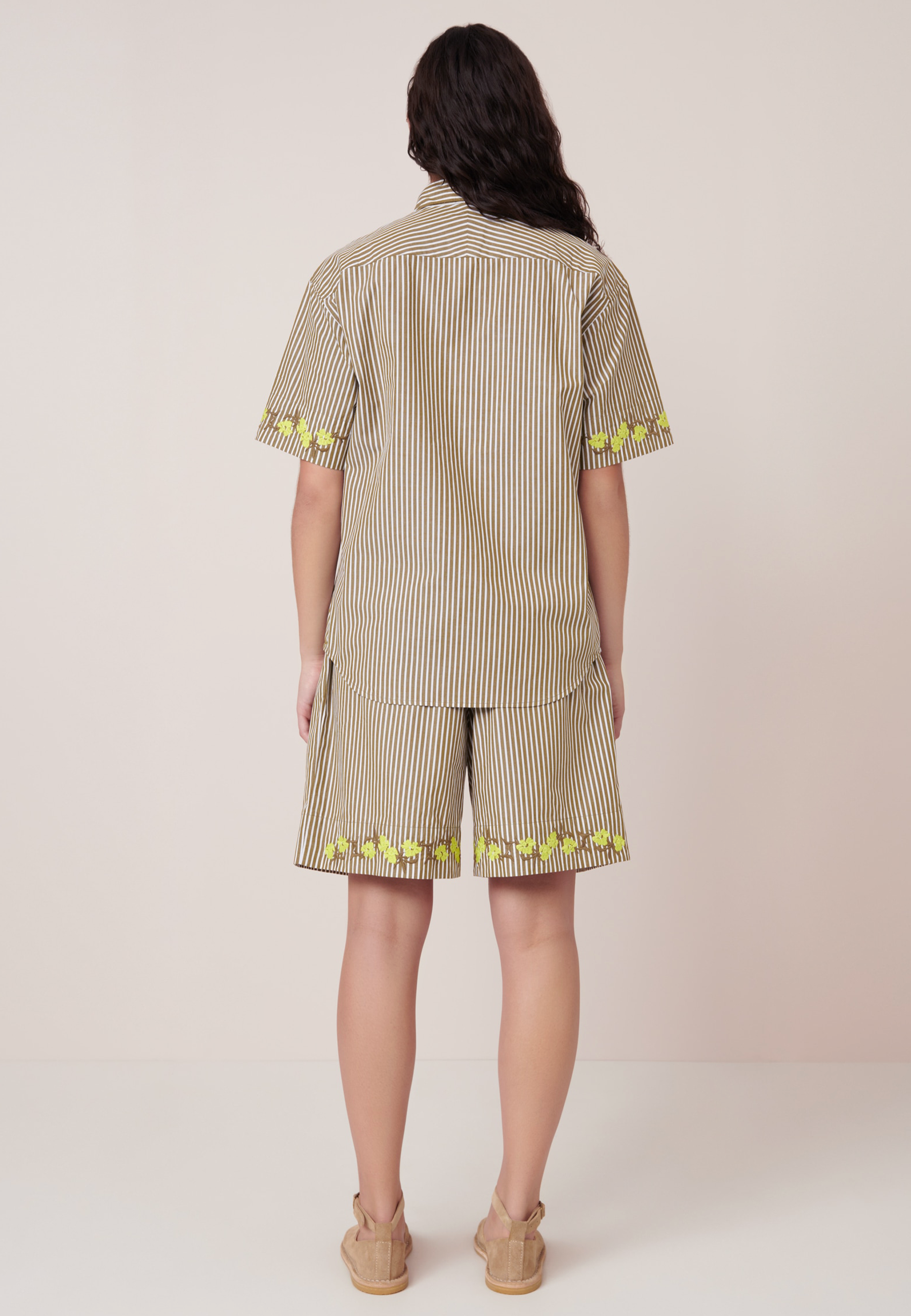 Wildflower Shorts - Treetop Stripe