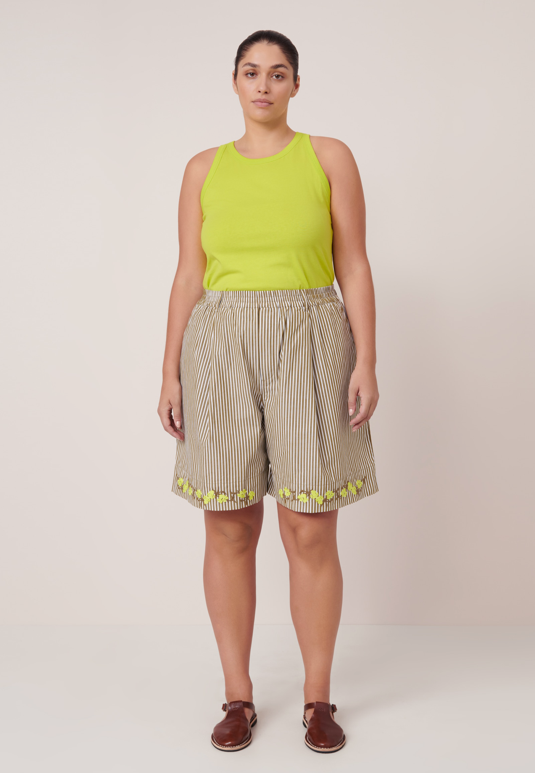 Wildflower Shorts - Treetop Stripe