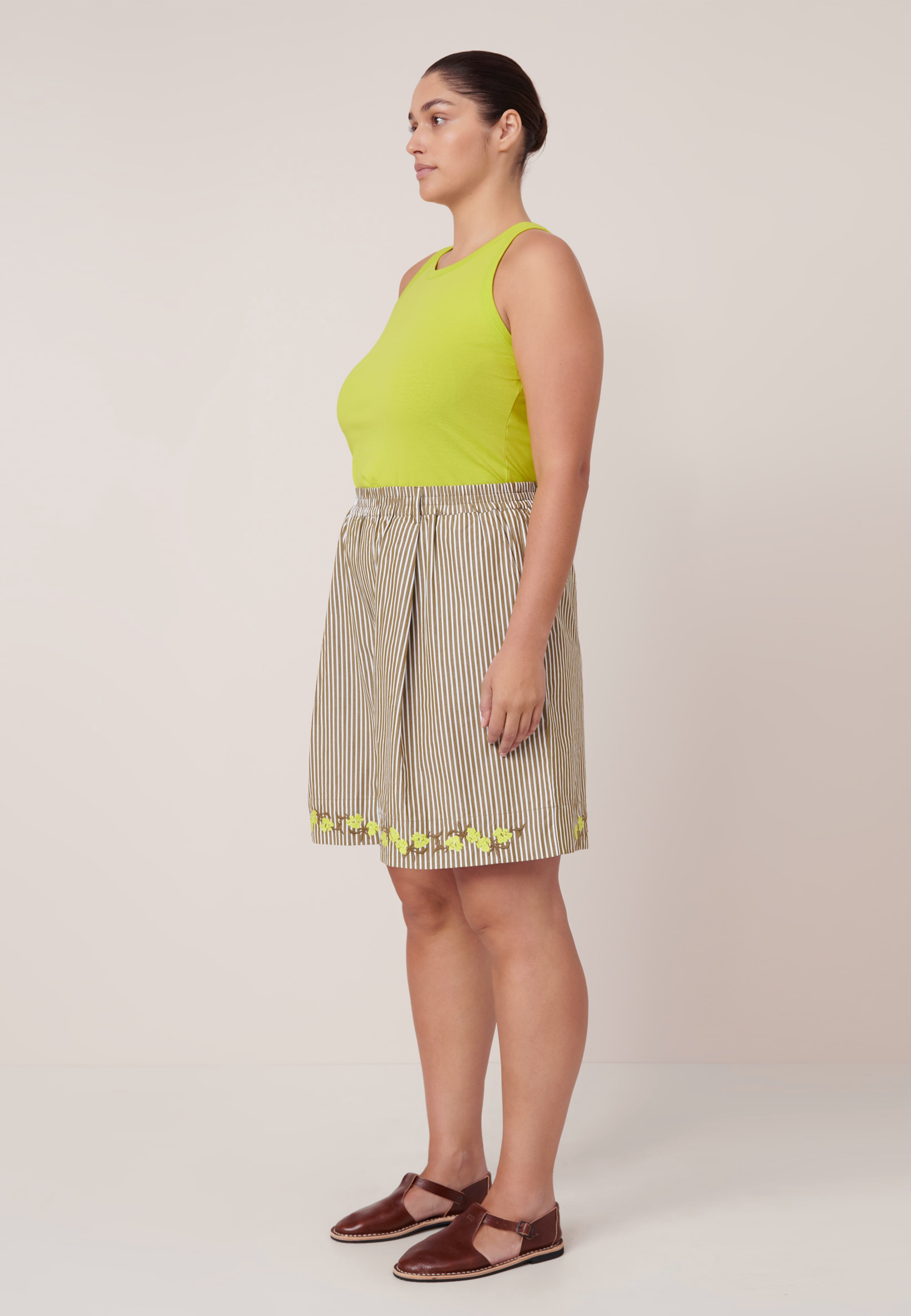 Wildflower Shorts - Treetop Stripe