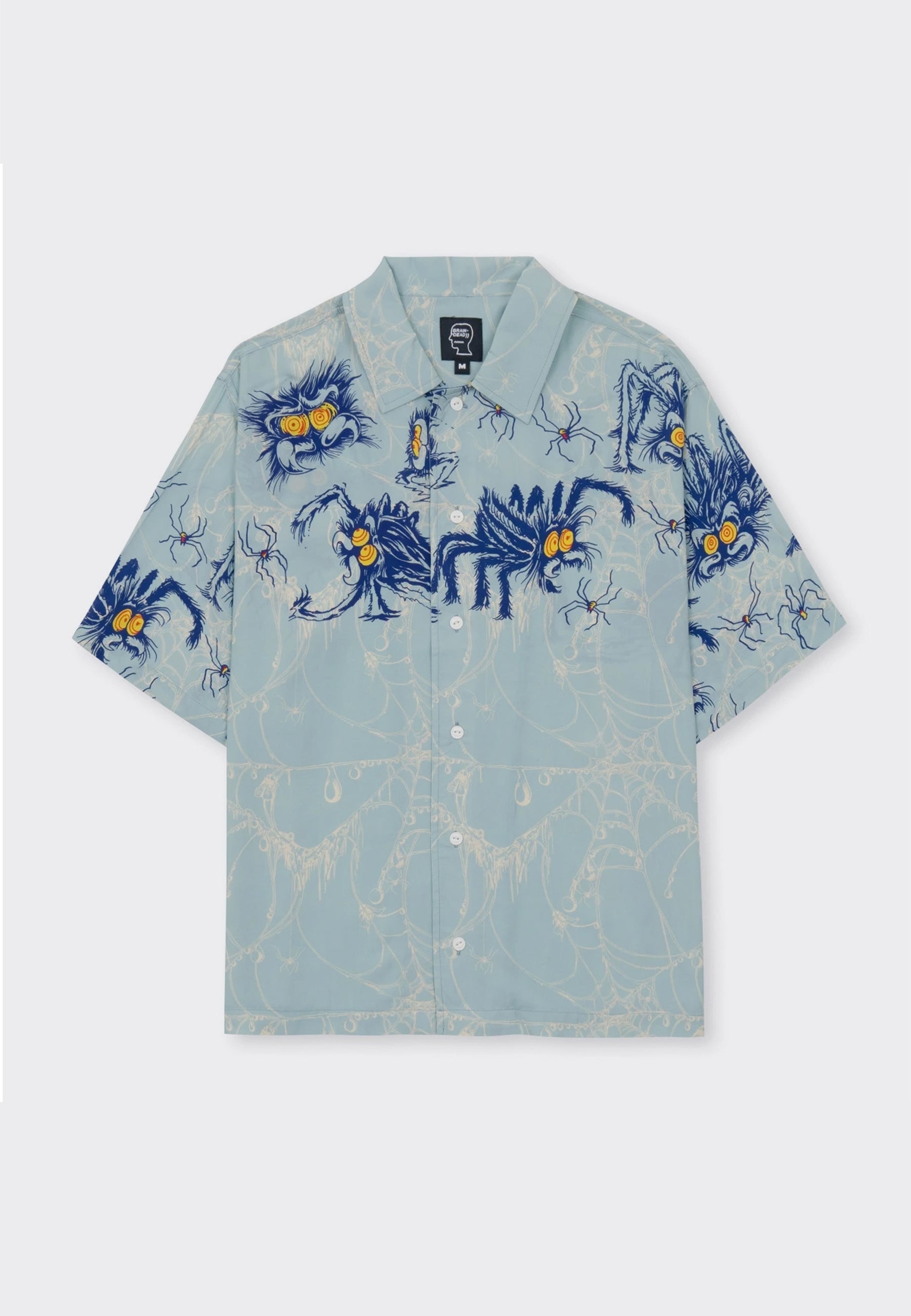Horfee Spiders Rayon Shirt - light blue