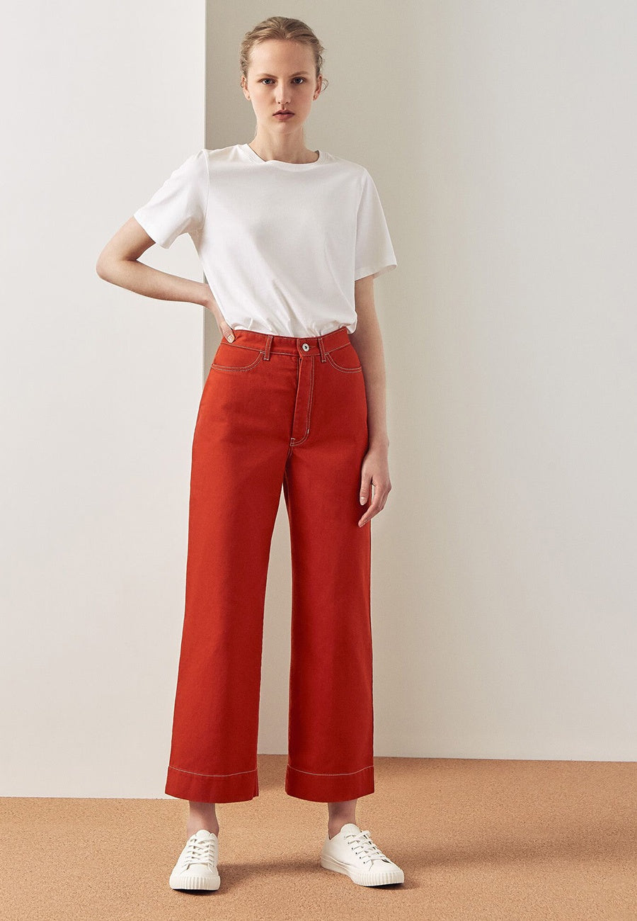 Kowtow Stage Pant - brick denim — Good as Gold