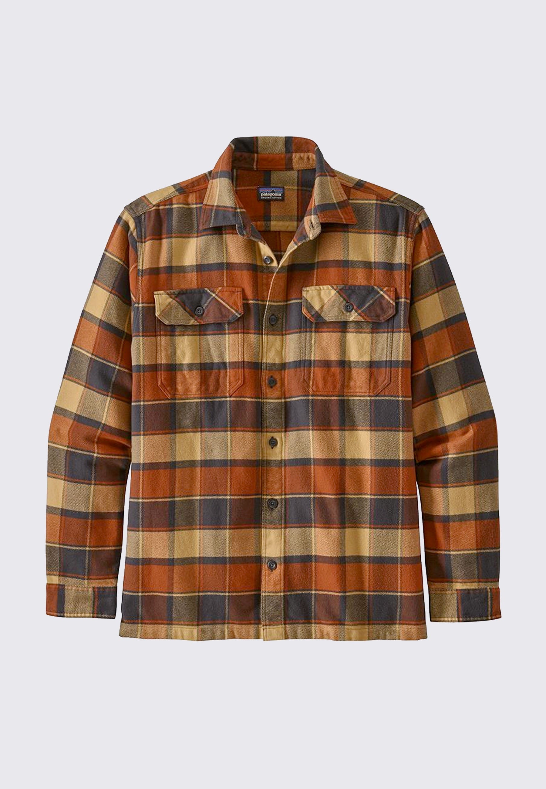 Fjord Flannel Shirt - plots burnished red