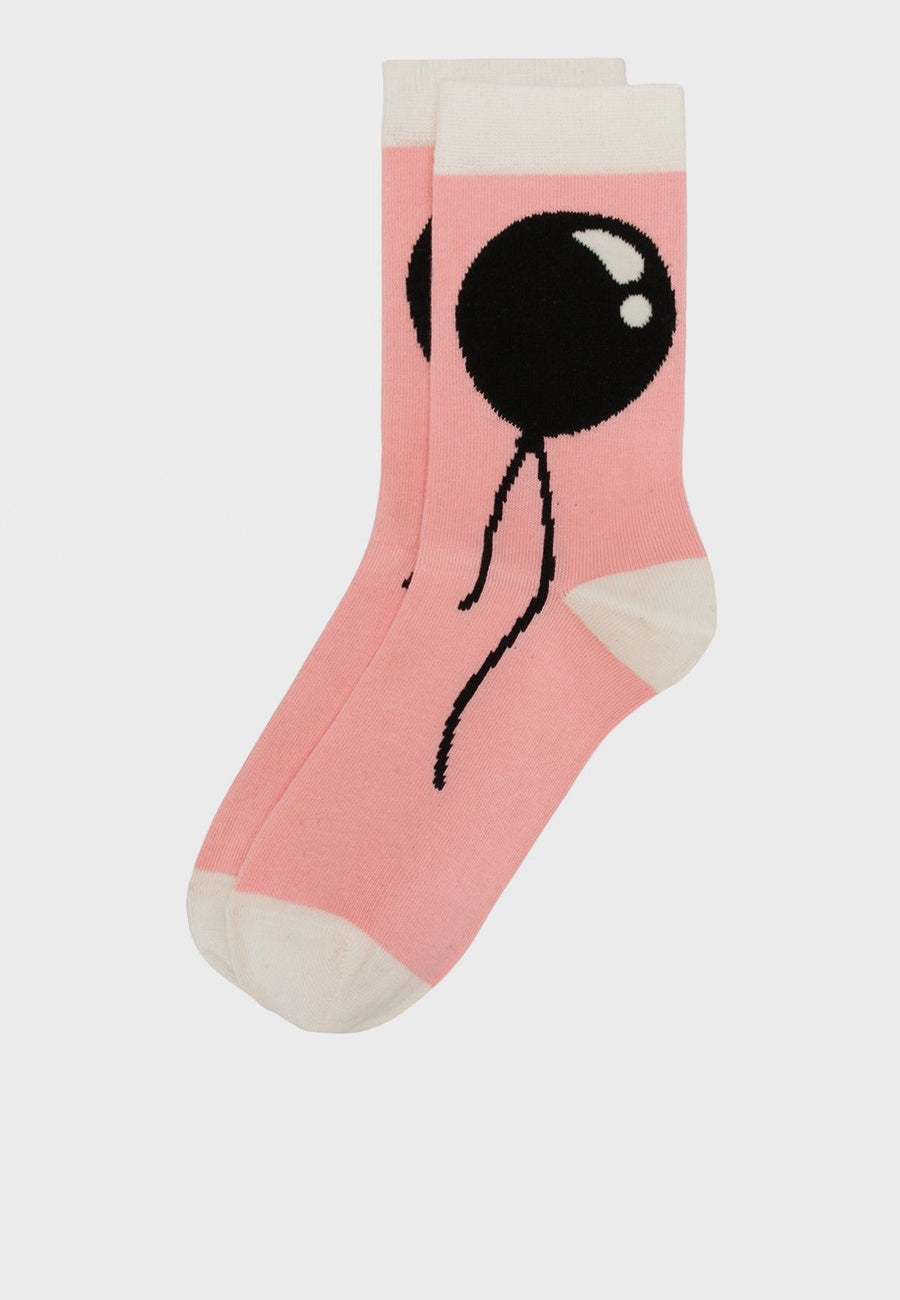 Henrik Vibskov Womens Balloon Socks - black/pink - Good As Gold