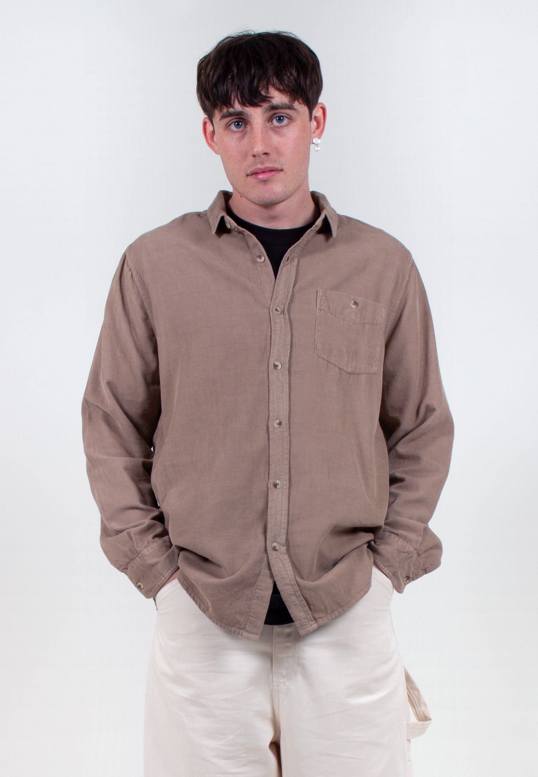 Men At Work Cord Shirt - camel