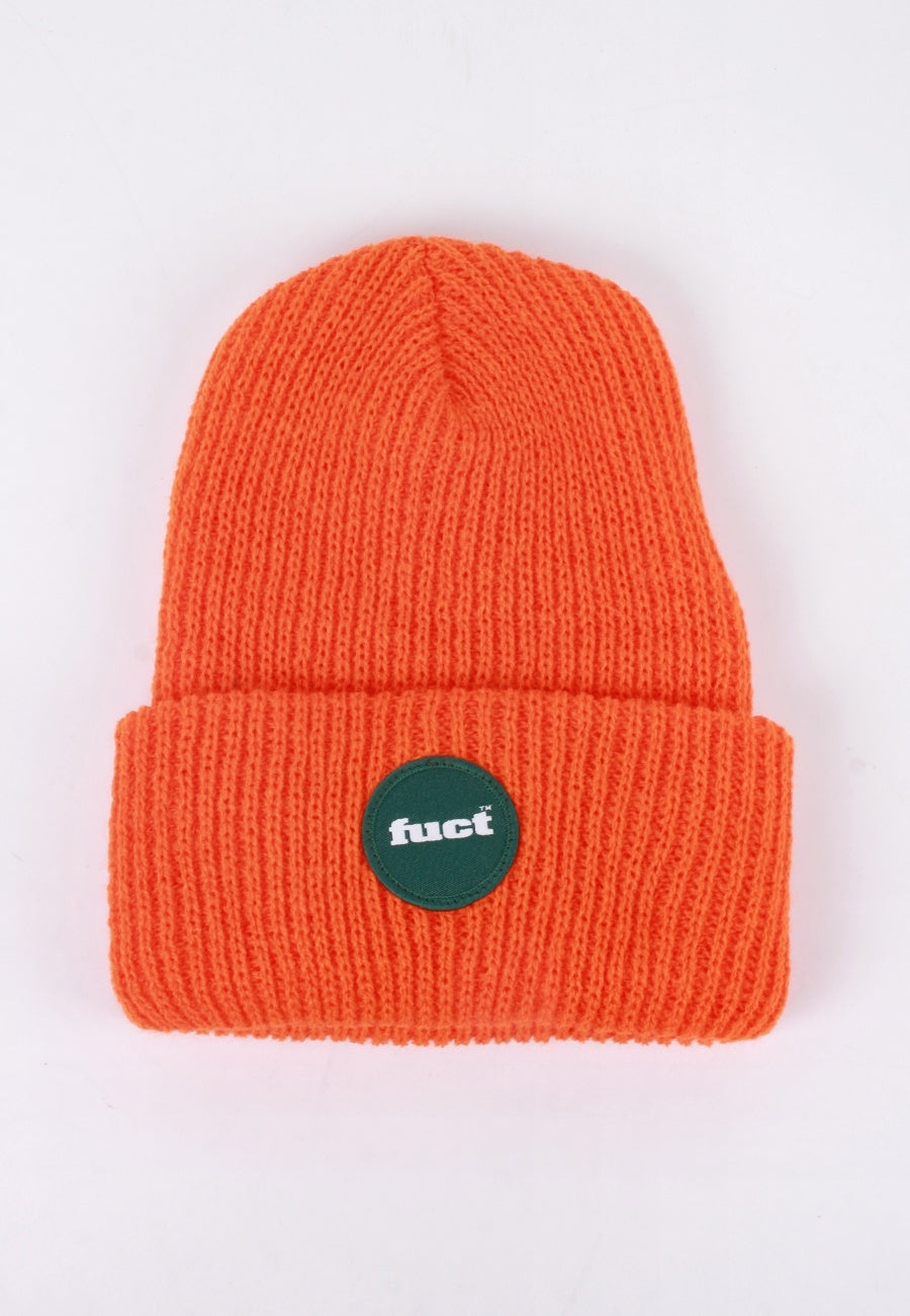 FUCT | Circle Logo Beanie - orange | Good As Gold, NZ