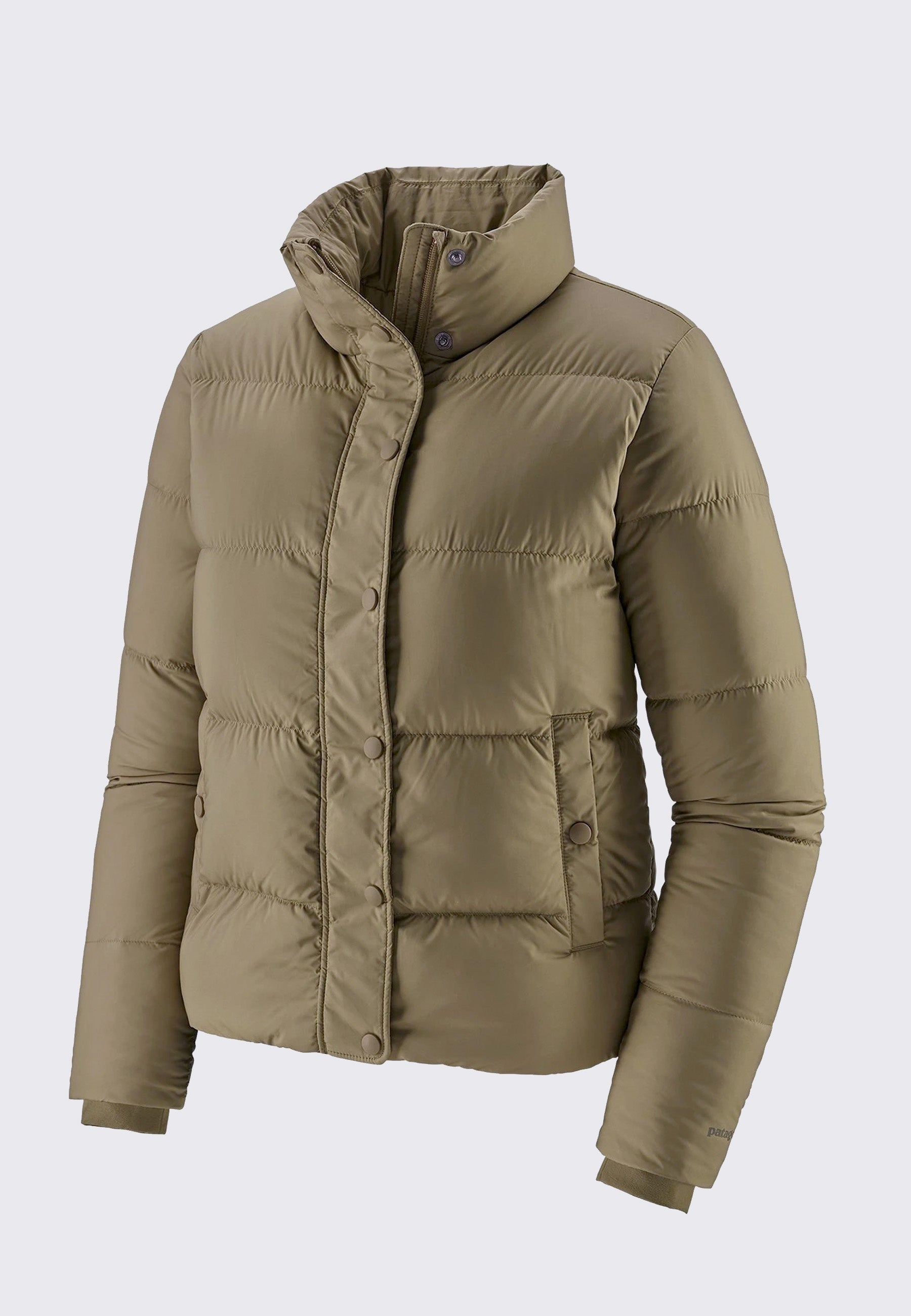 Womens Silent Down Jacket - sage khaki