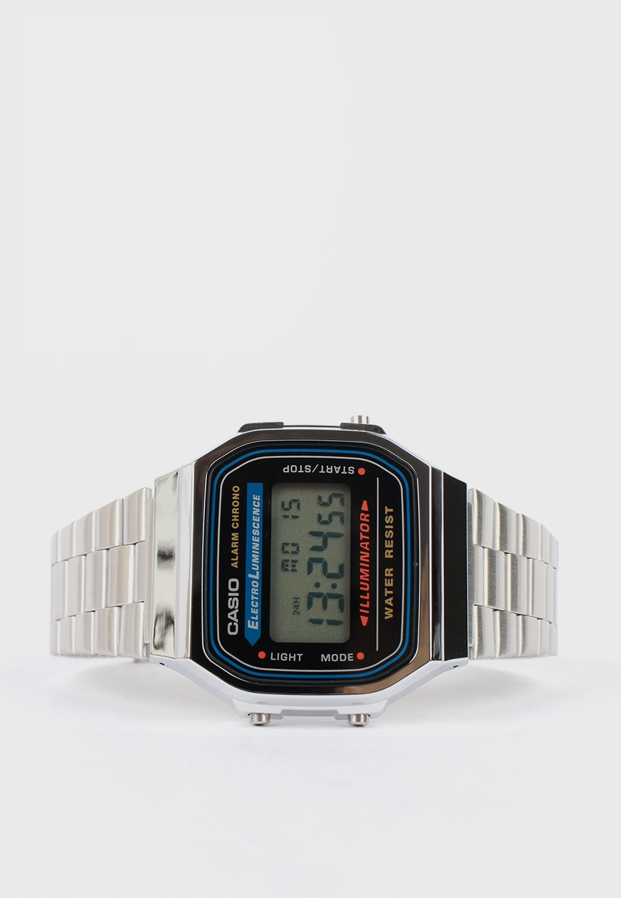 Classic Digital Watch (A168WA-1W) - Silver/Black