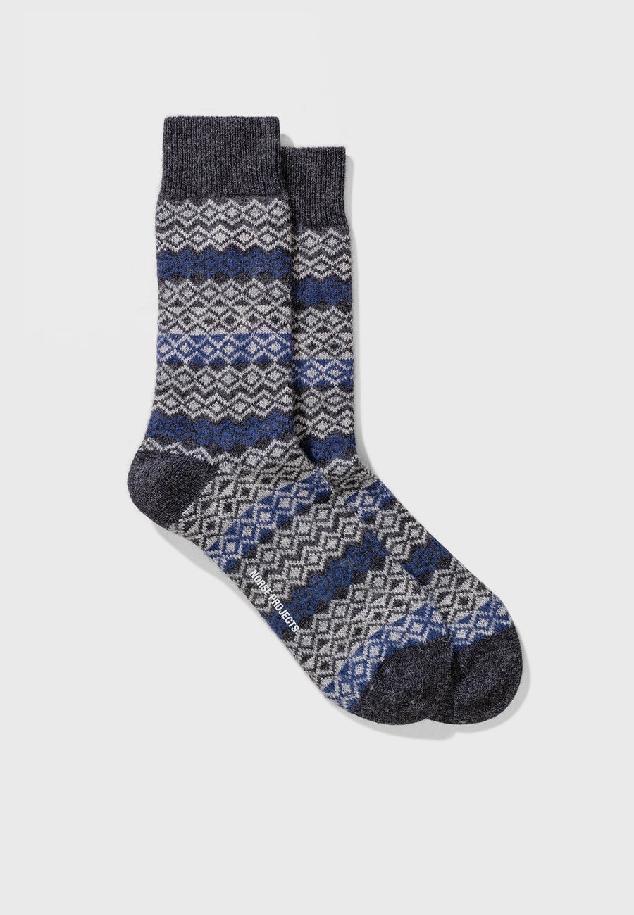 Norse Projects | Bjarki Fairisle - charcoal melange | Good As Gold, NZ