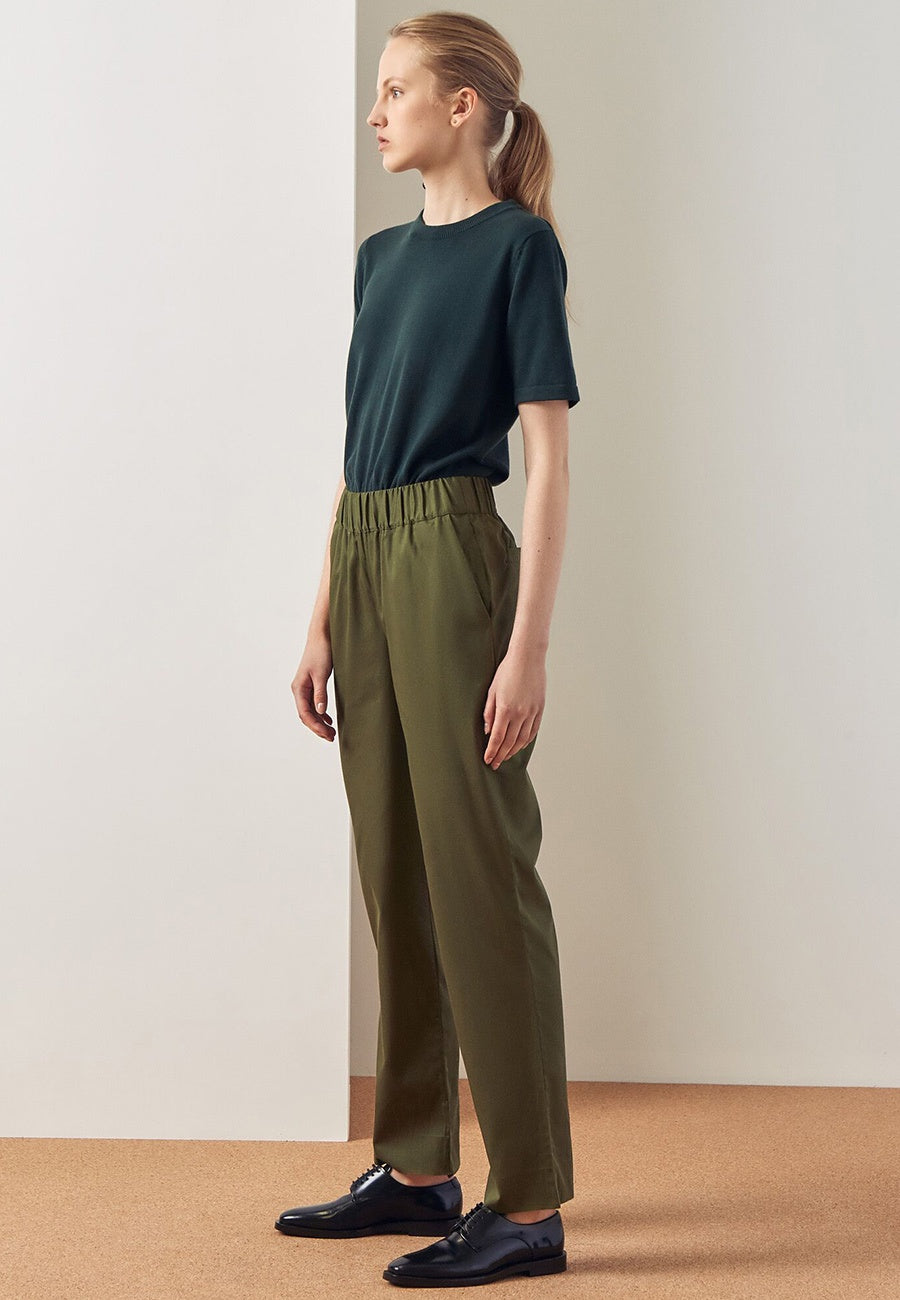 Kowtow Script Pant - moss — Good as Gold