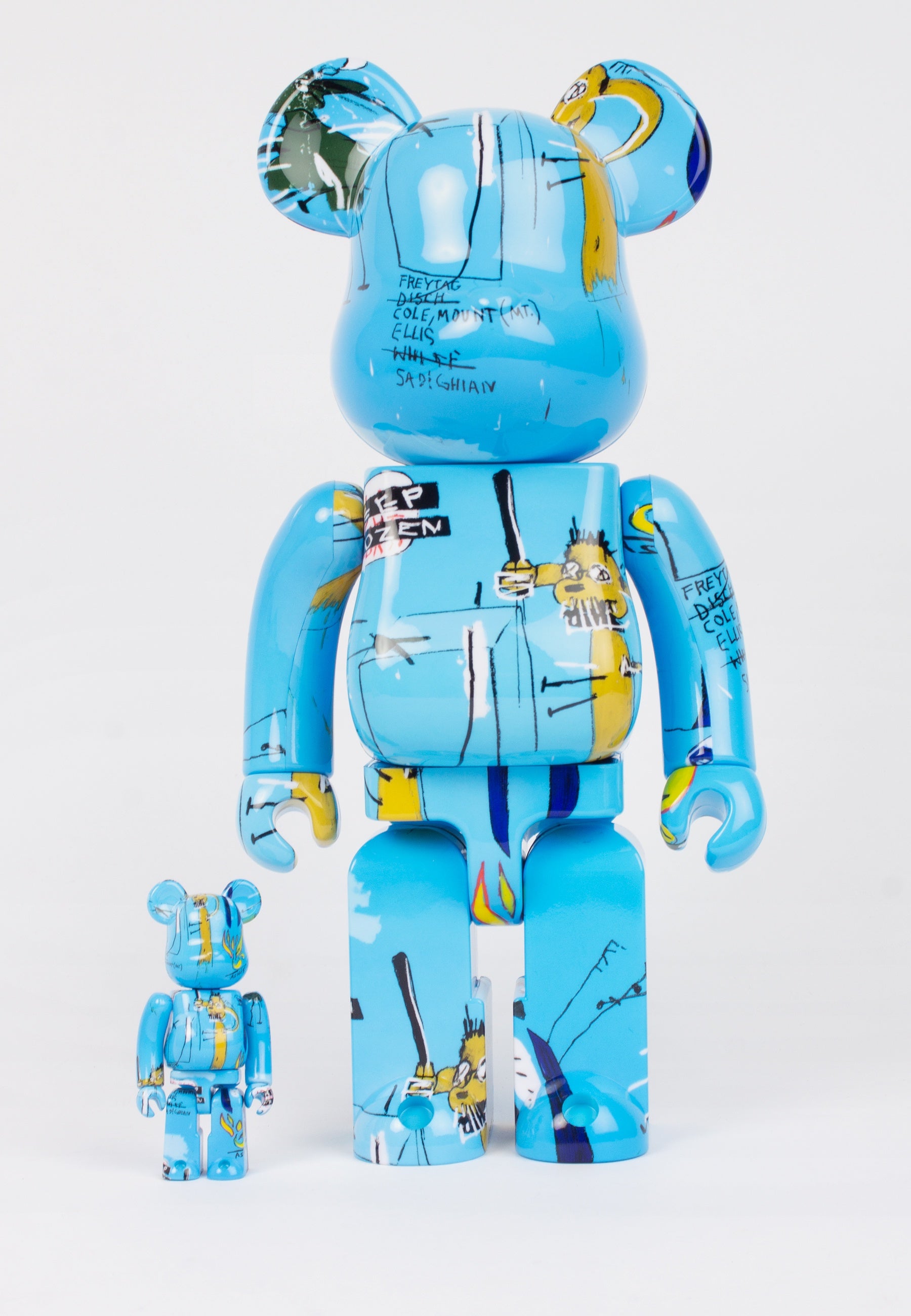 Medicom Toy | Be@rbrick X Jean Michel Basquiat #4 100% & 400% set | Good As Gold, NZ