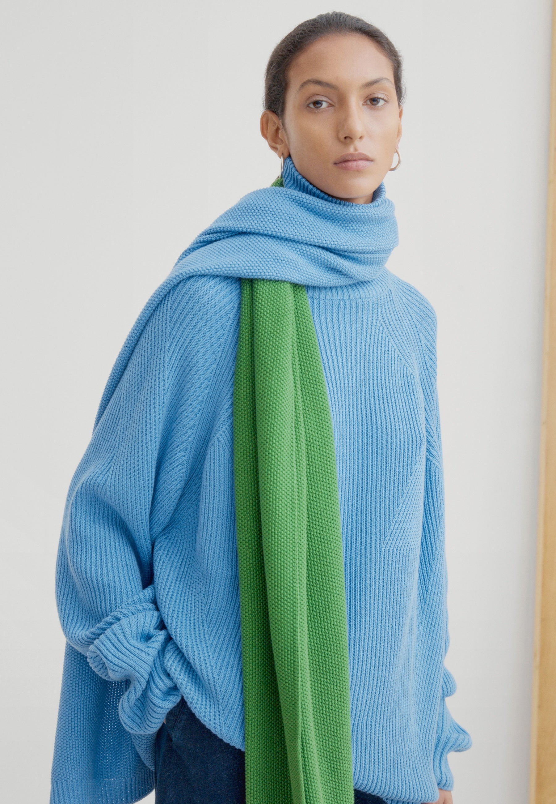 Scenery Scarf - bright green/sky