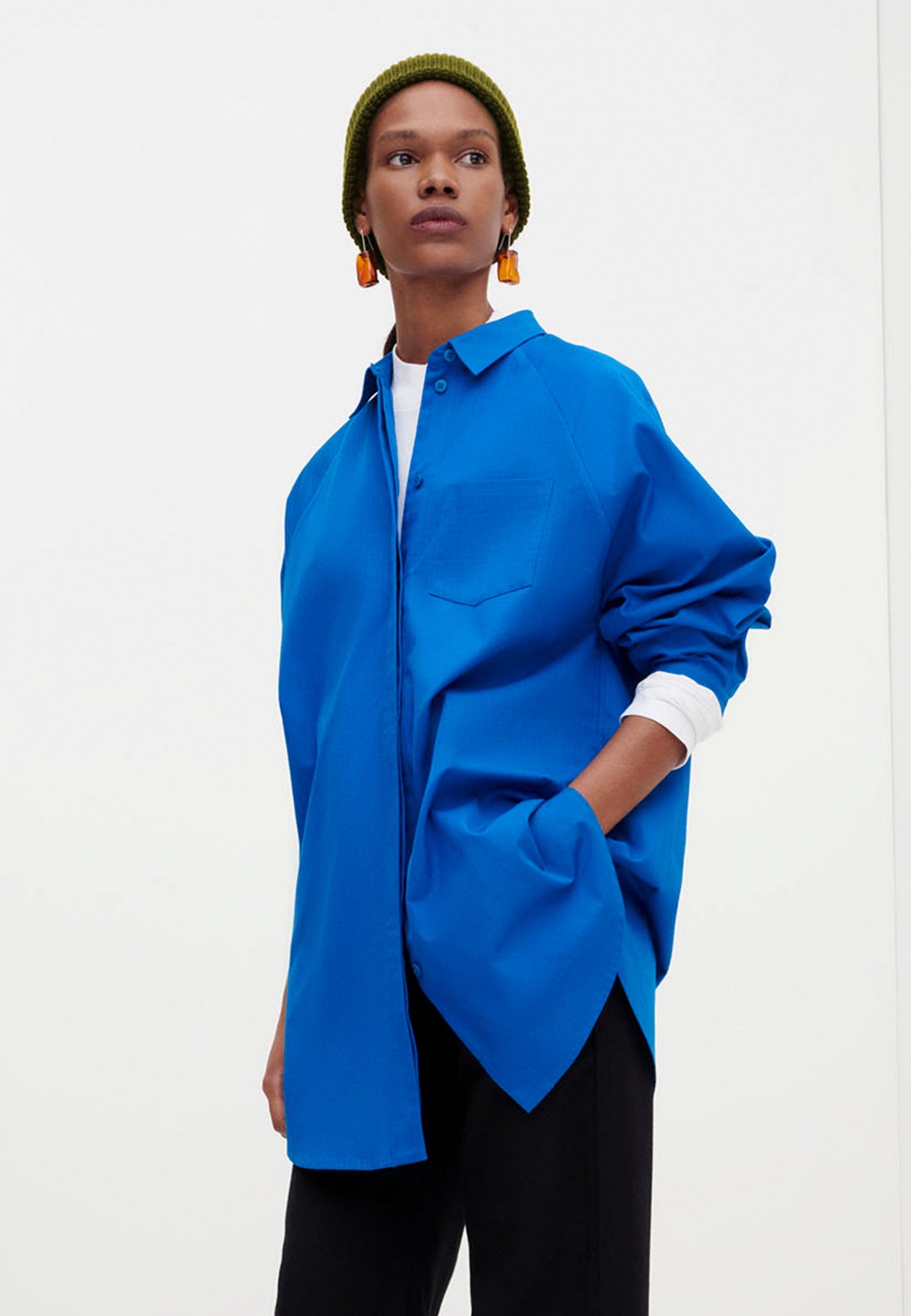 Oversized Shirt - sea blue