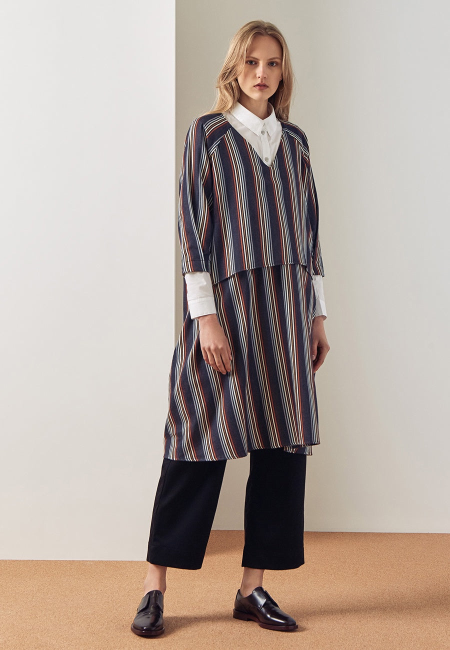 Kowtow Colette Dress - stripe - Good As Gold