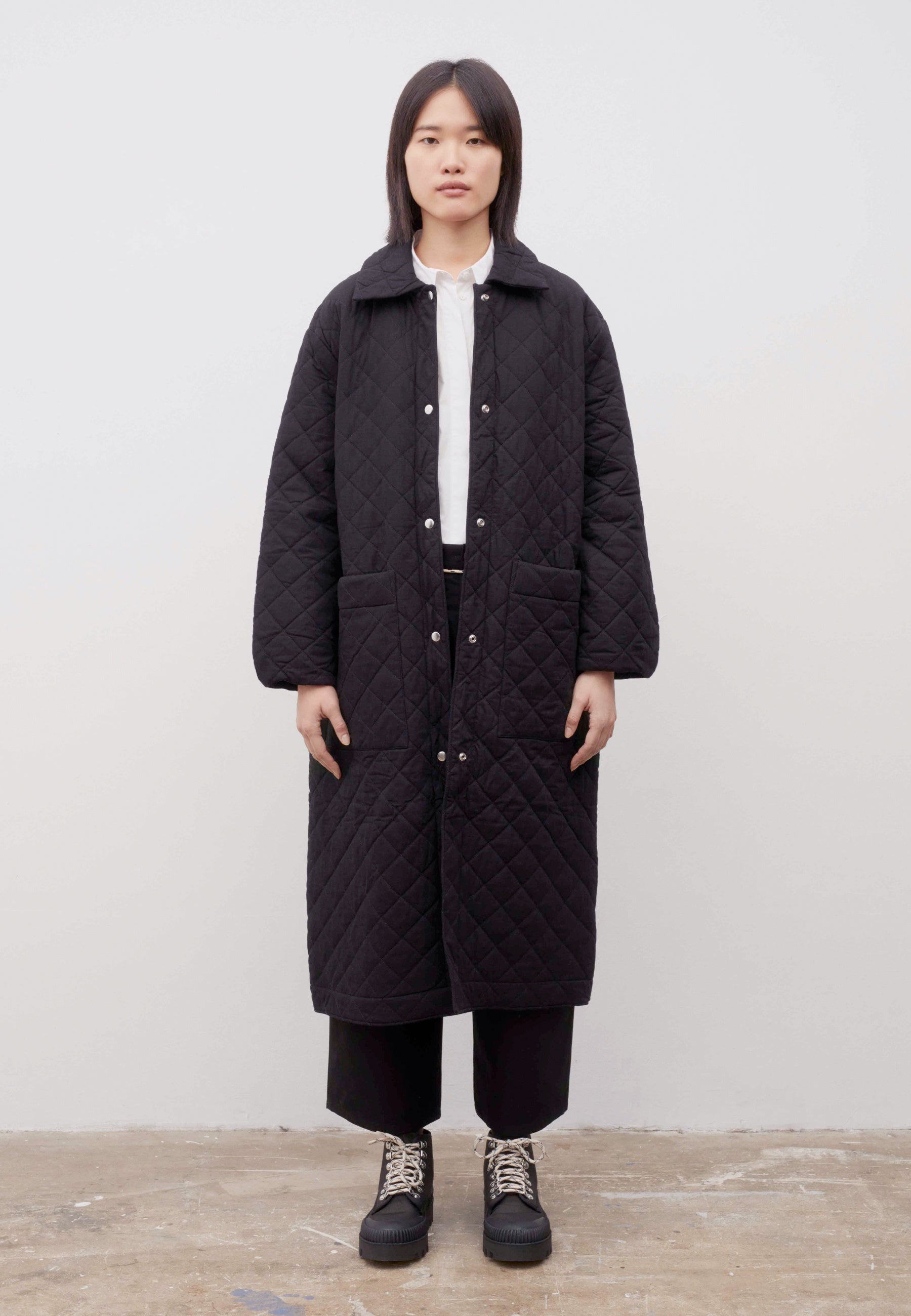 Quilt Coat - black