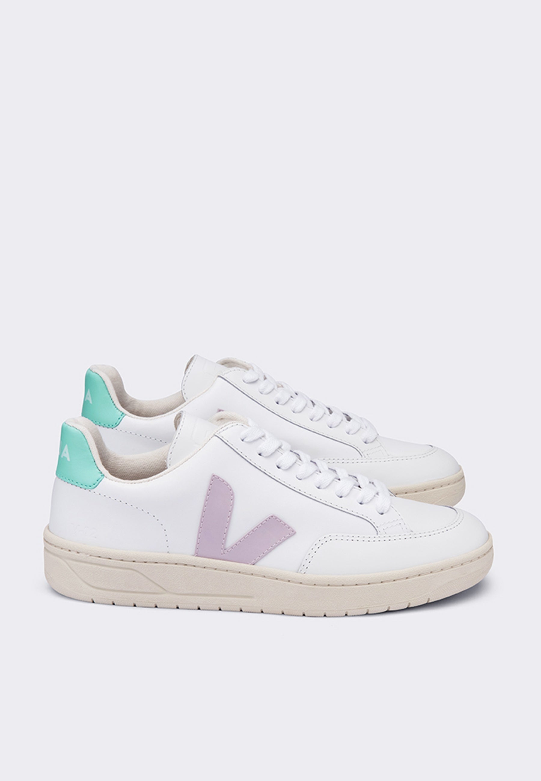 V12 Leather - extra white/parme/turquoise