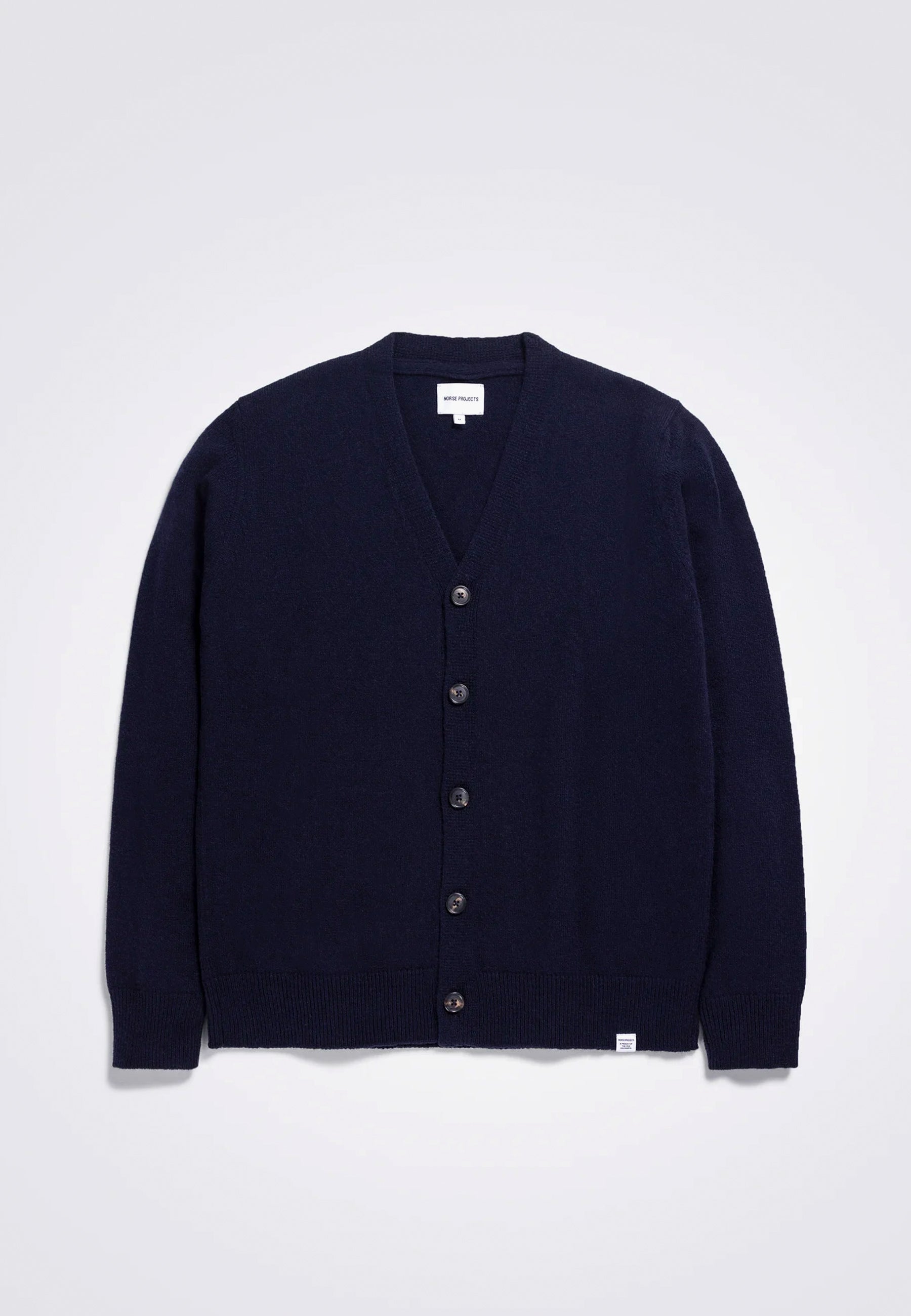 Adam Lambswool Cardigan - Black