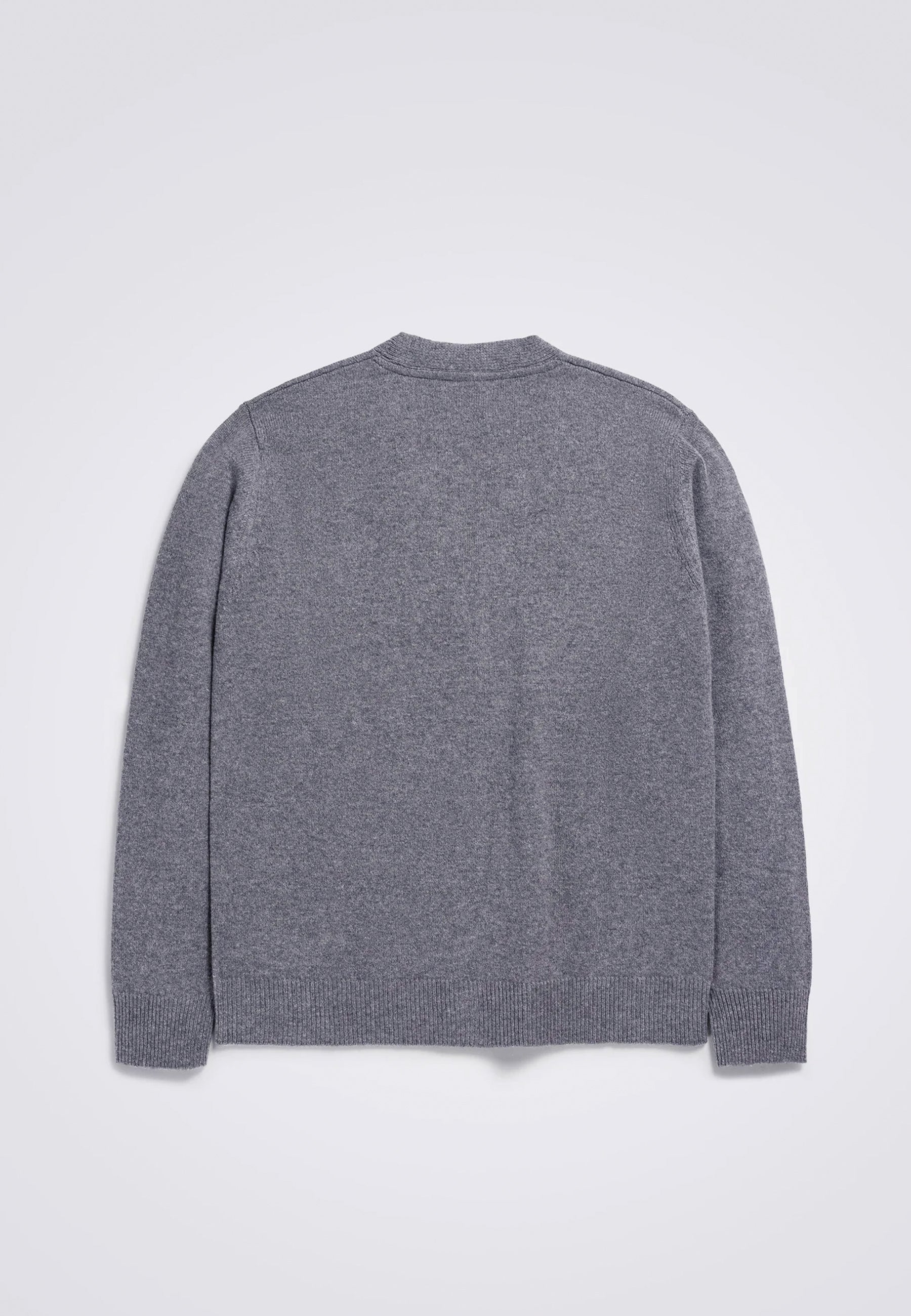 Adam Lambswool Cardigan - Grey Melange