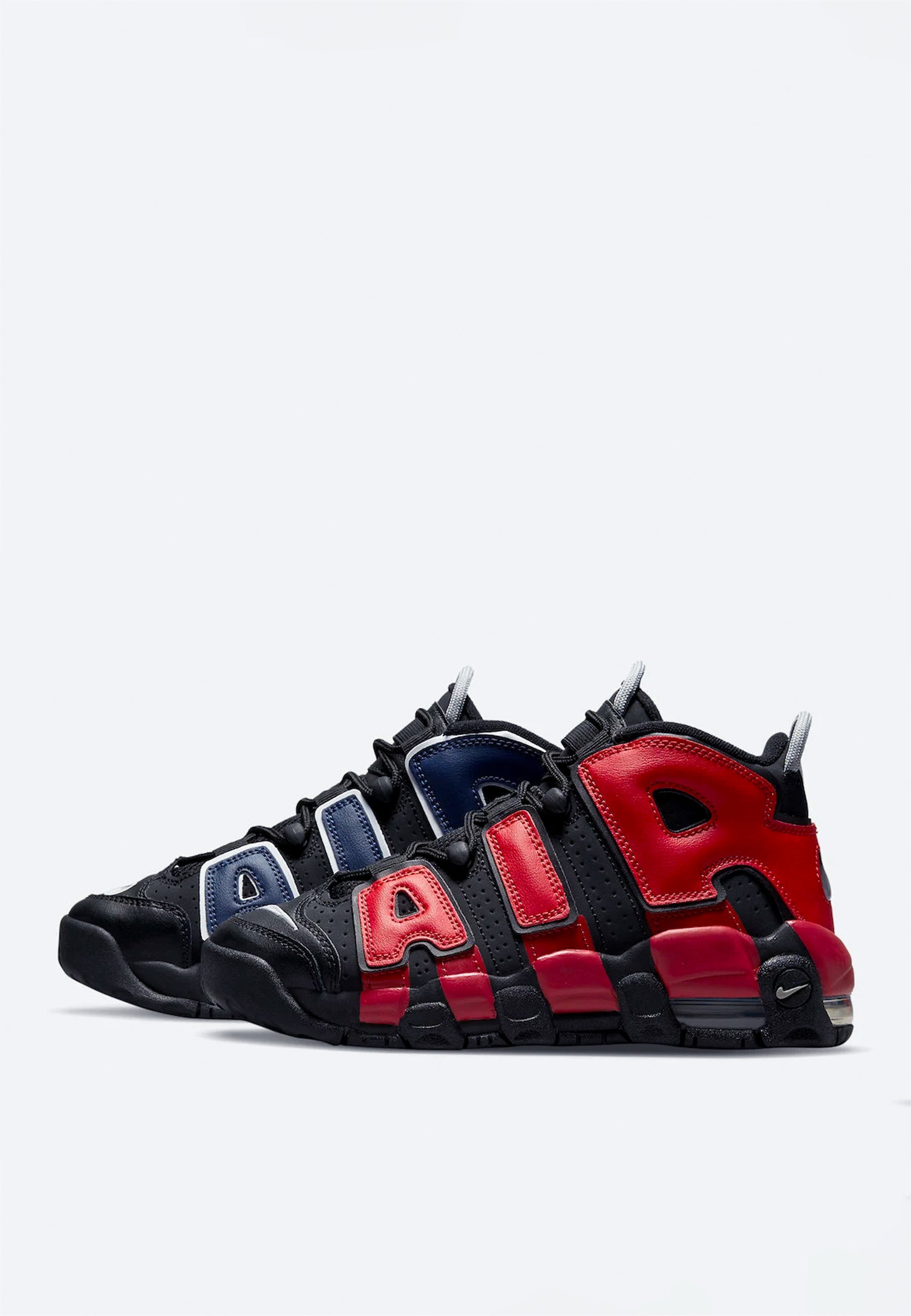 nike air more uptempo black and red