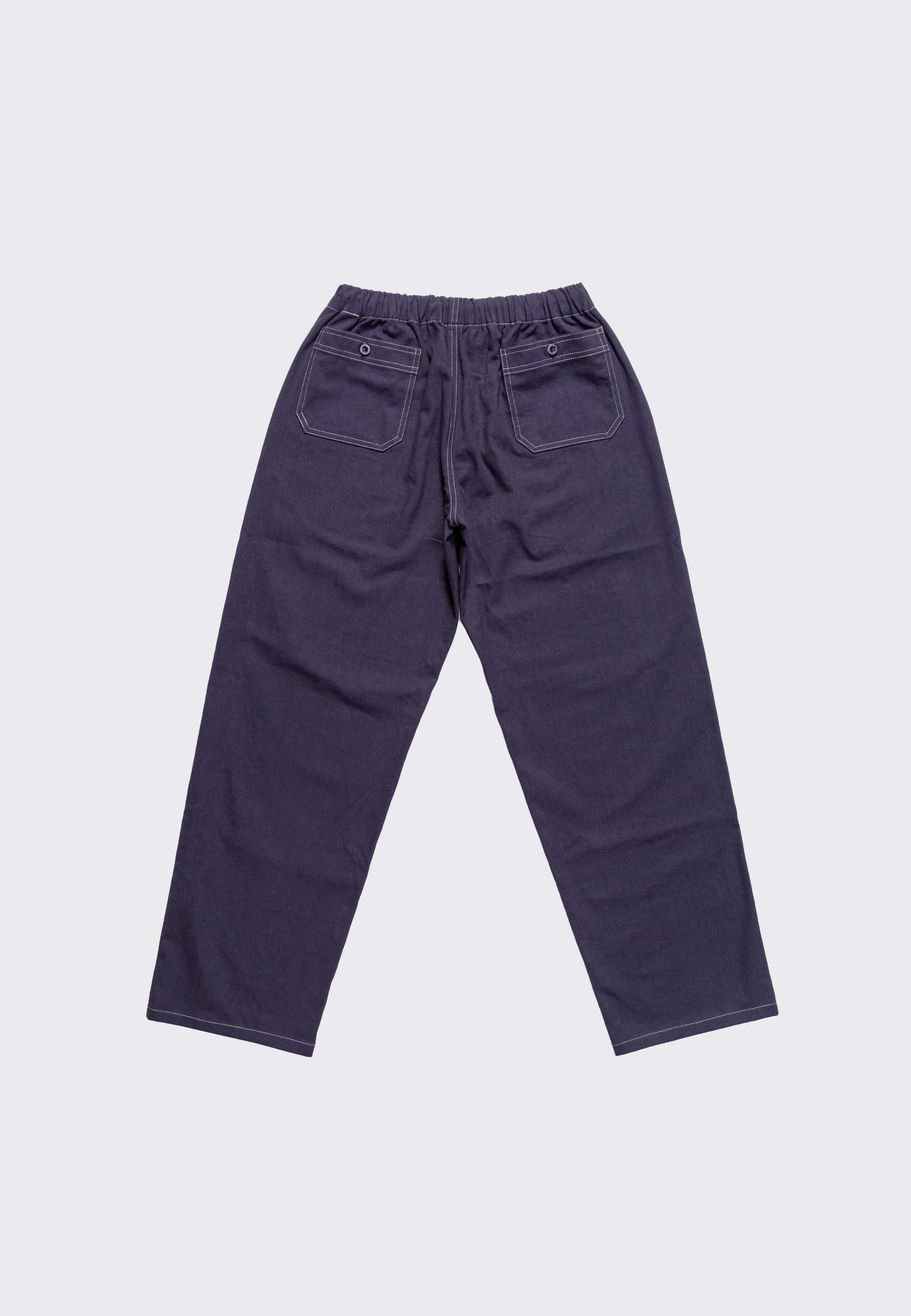 Elasticated Drill Skate Pant - navy