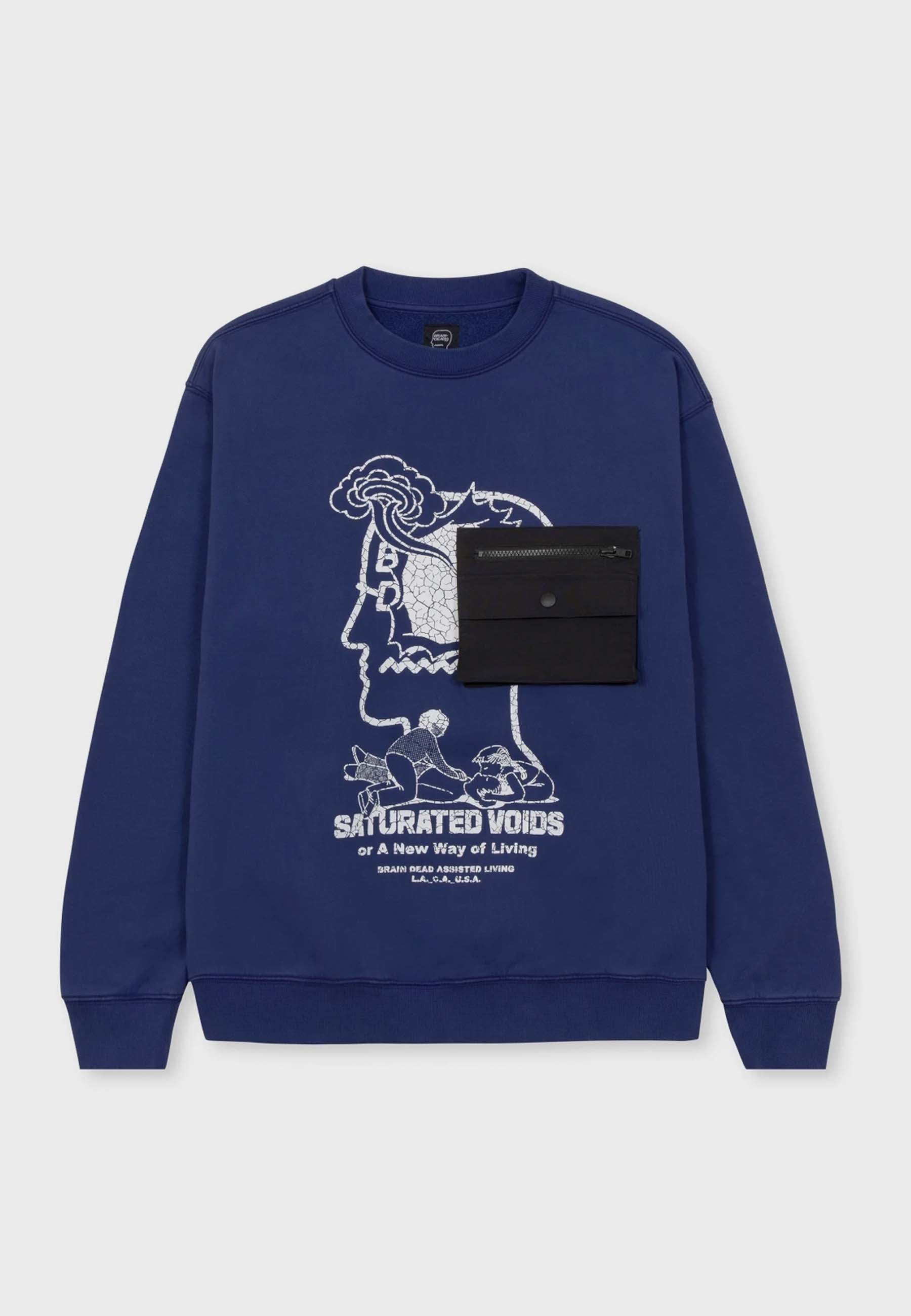 Saturated Voids Crew - vintage wash blue