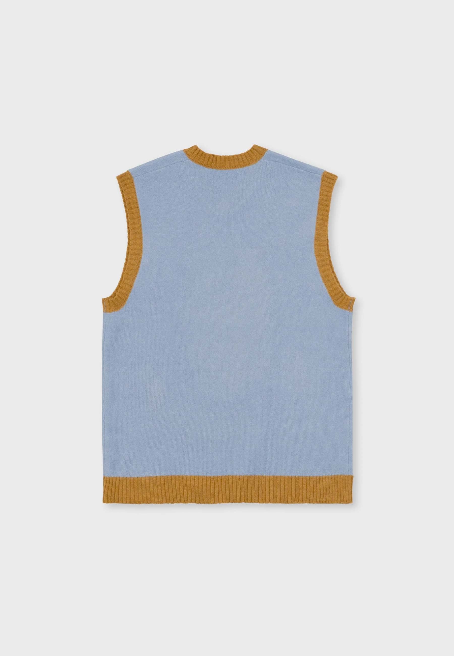 Kitty Cat Sweater Vest - light blue