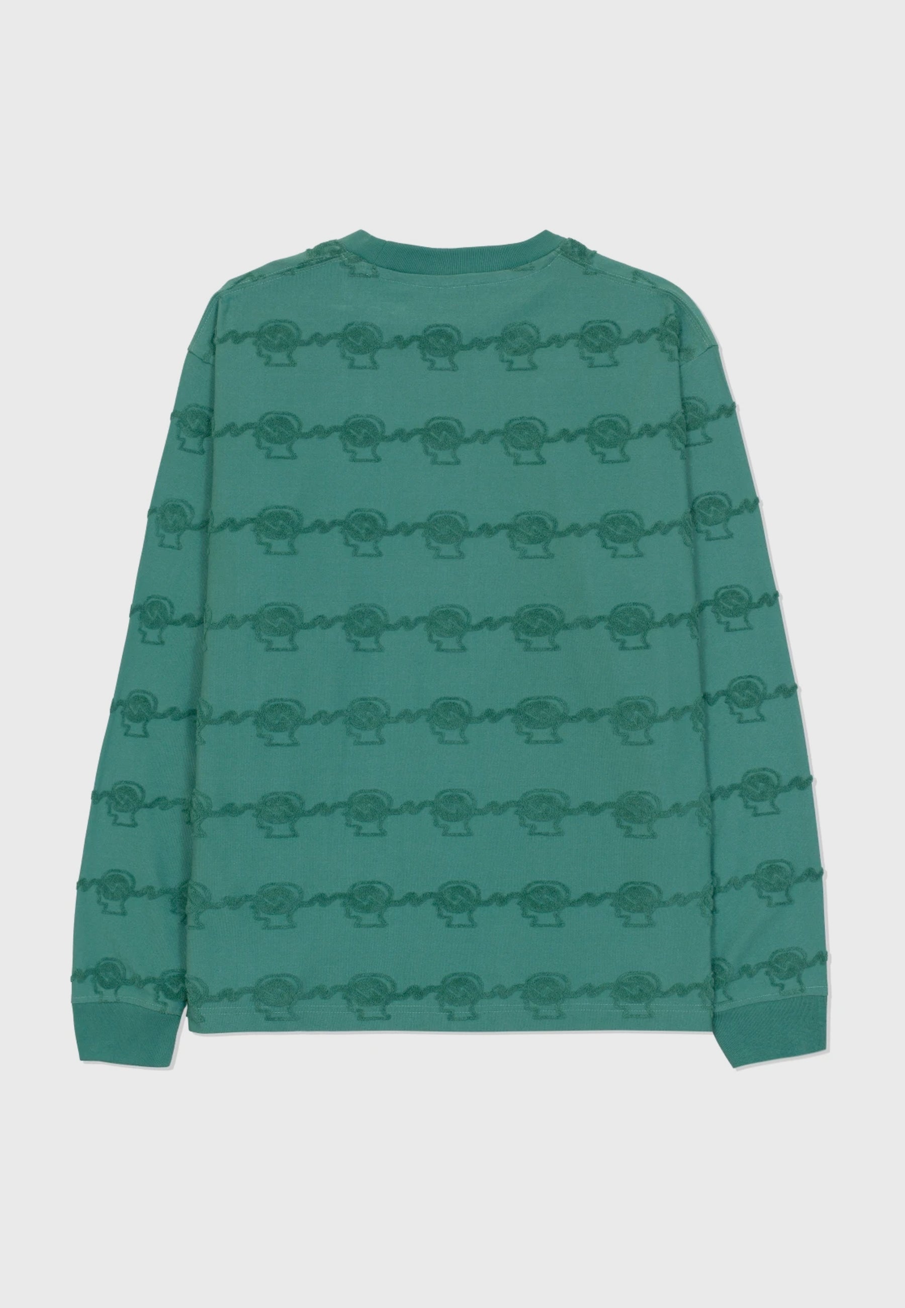 Running Head Textured Stripe Long Sleeve - mallard green