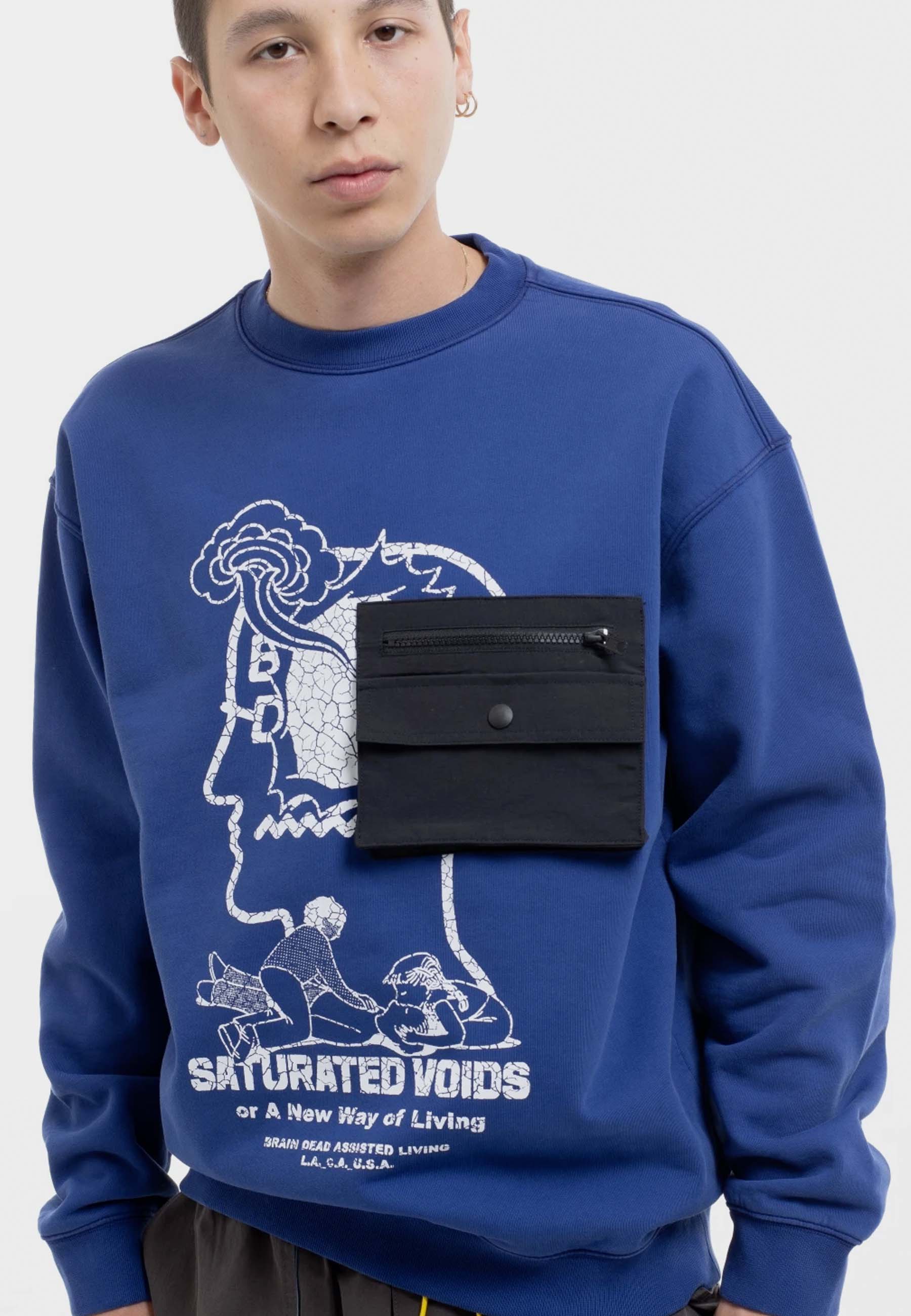 Saturated Voids Crew - vintage wash blue