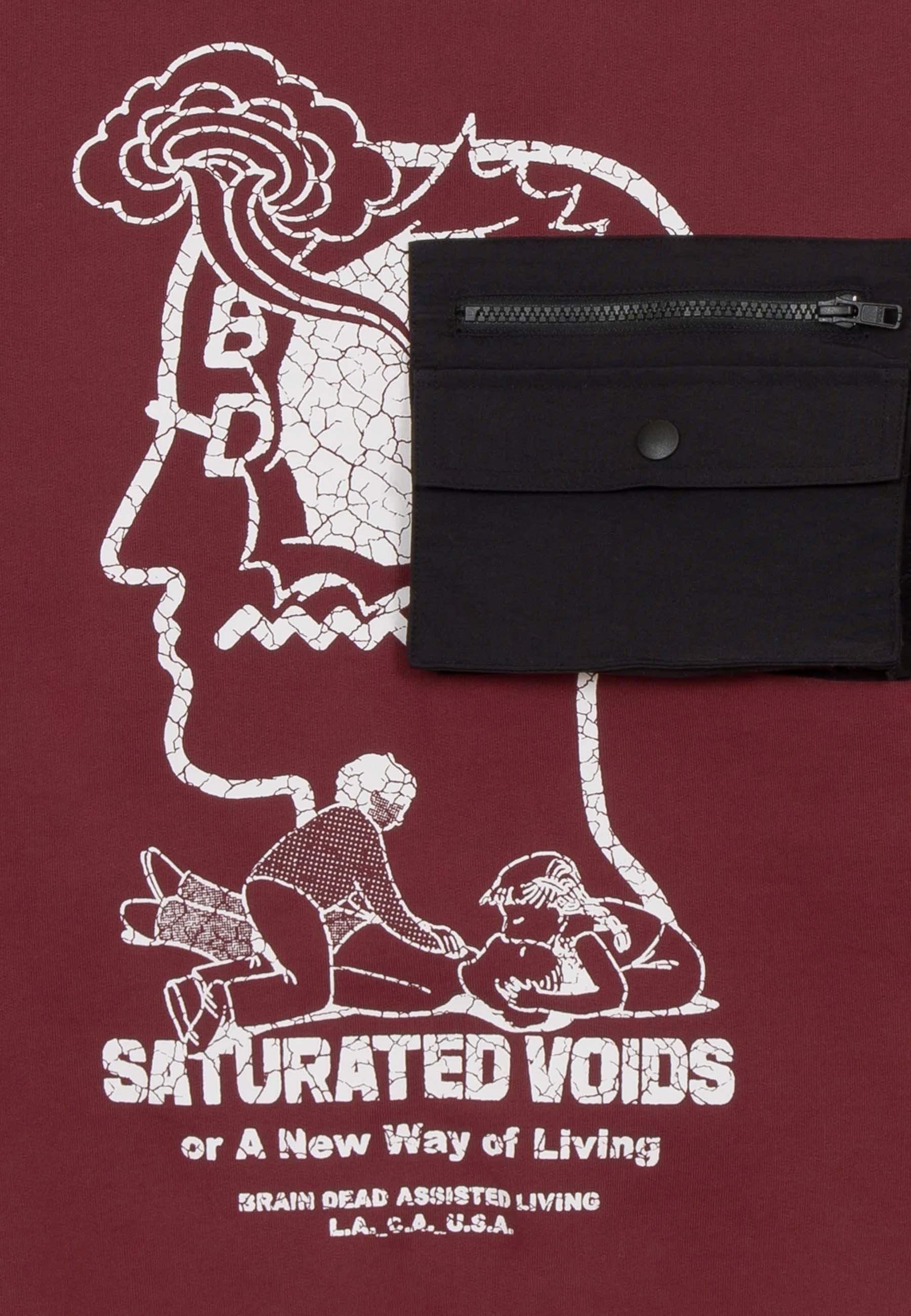 Saturated Voids Crew - vintage wash burgandy