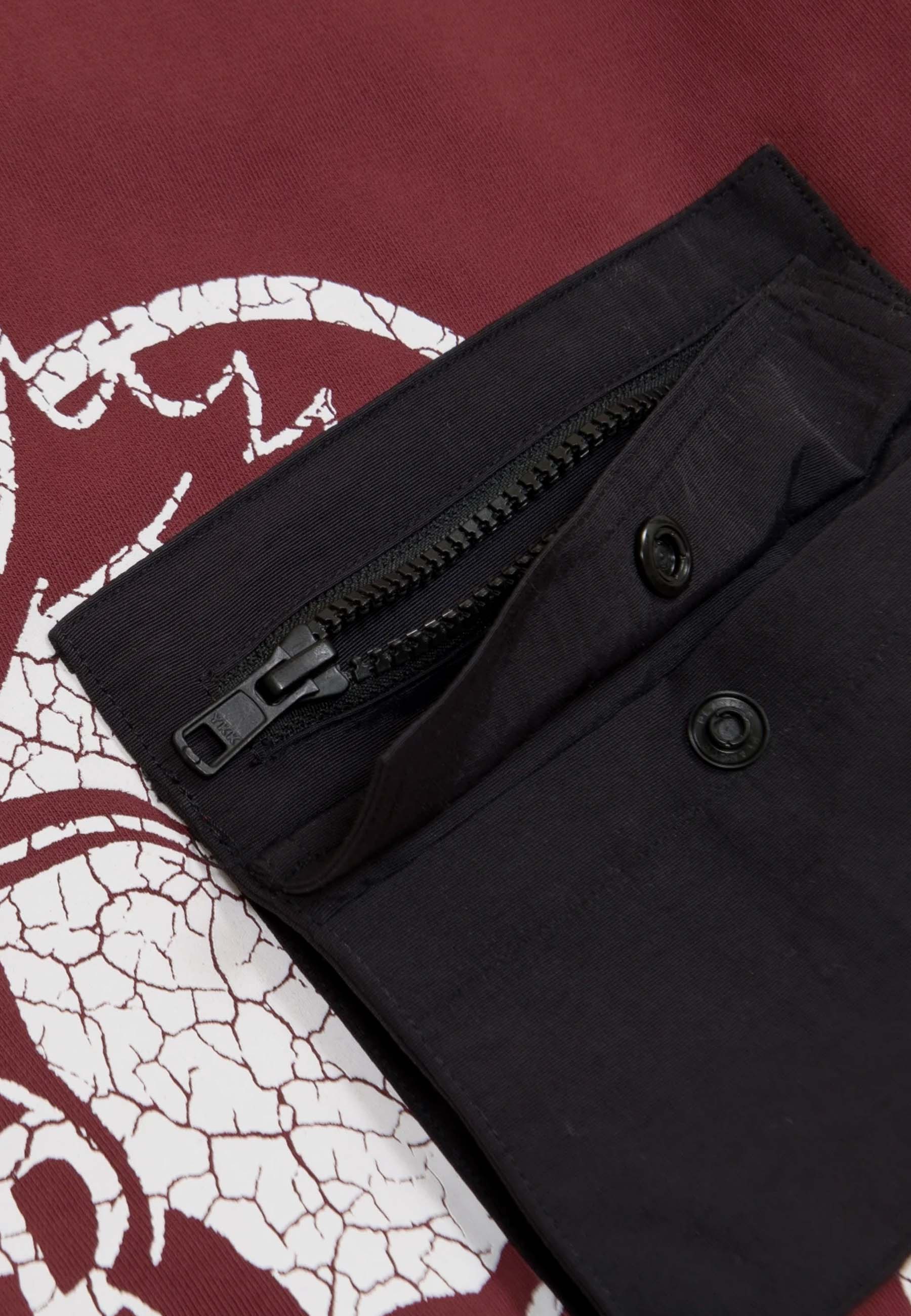 Saturated Voids Crew - vintage wash burgandy