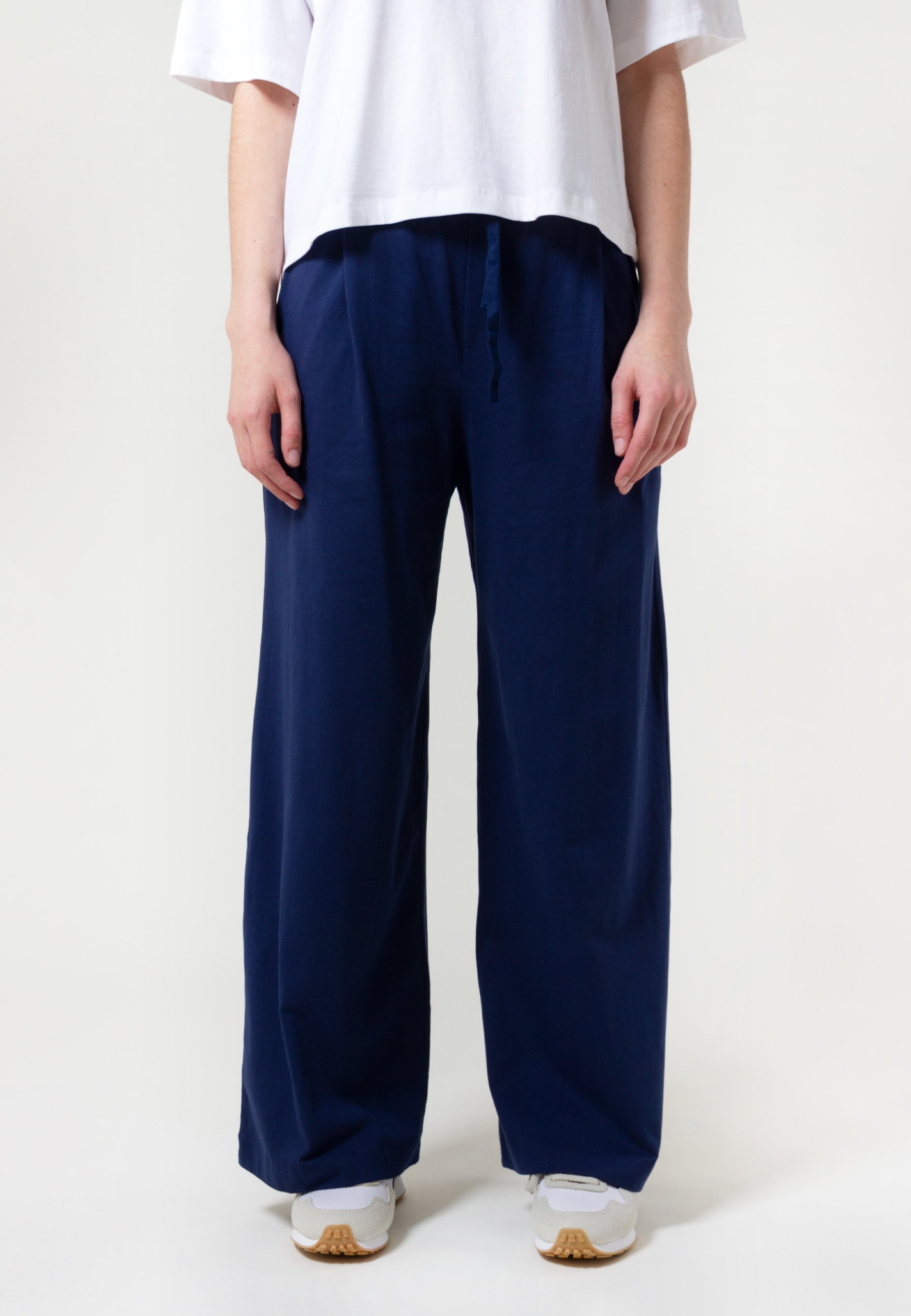 Building Block Wide Leg Pant - dark blue