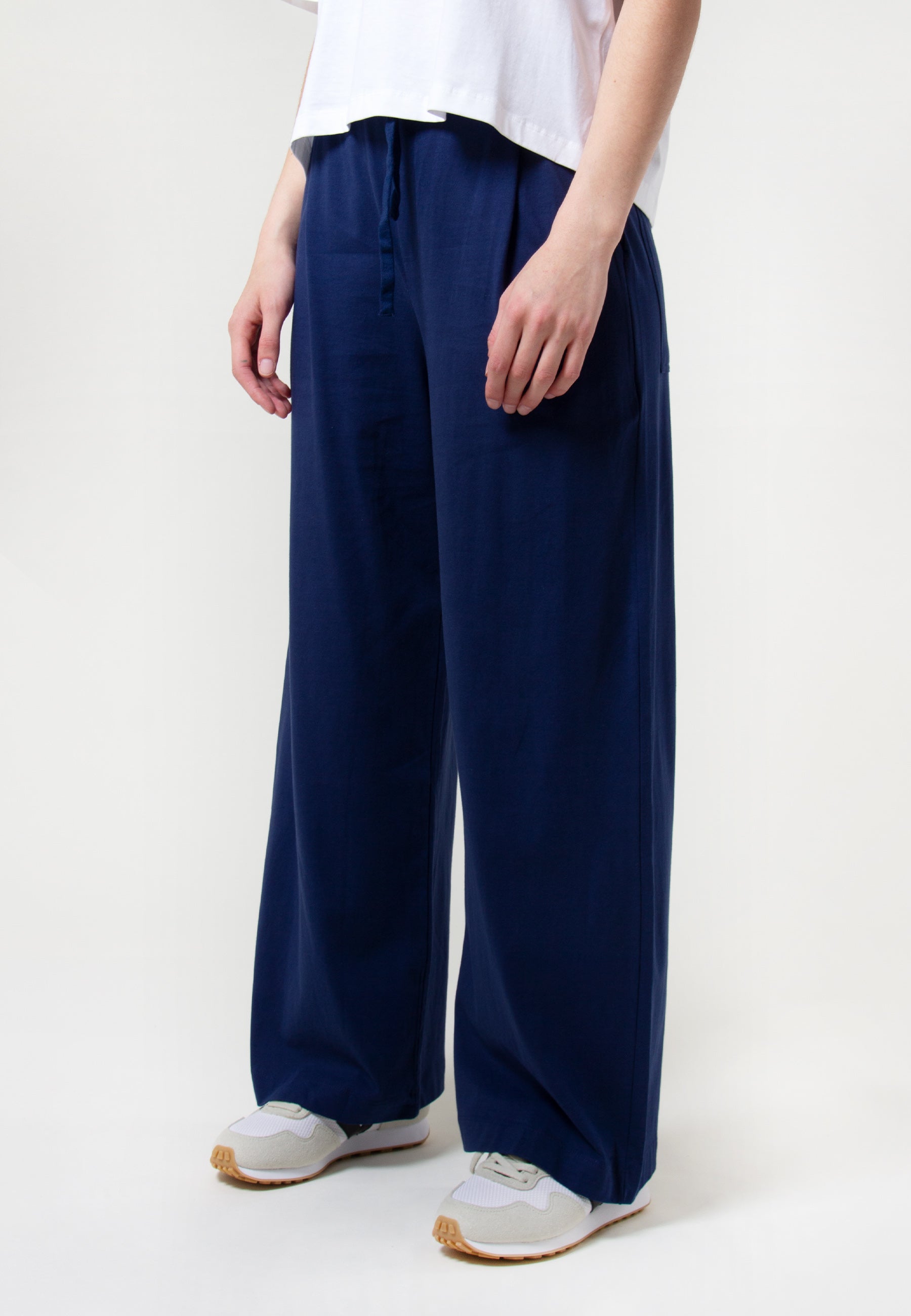 Building Block Wide Leg Pant - dark blue