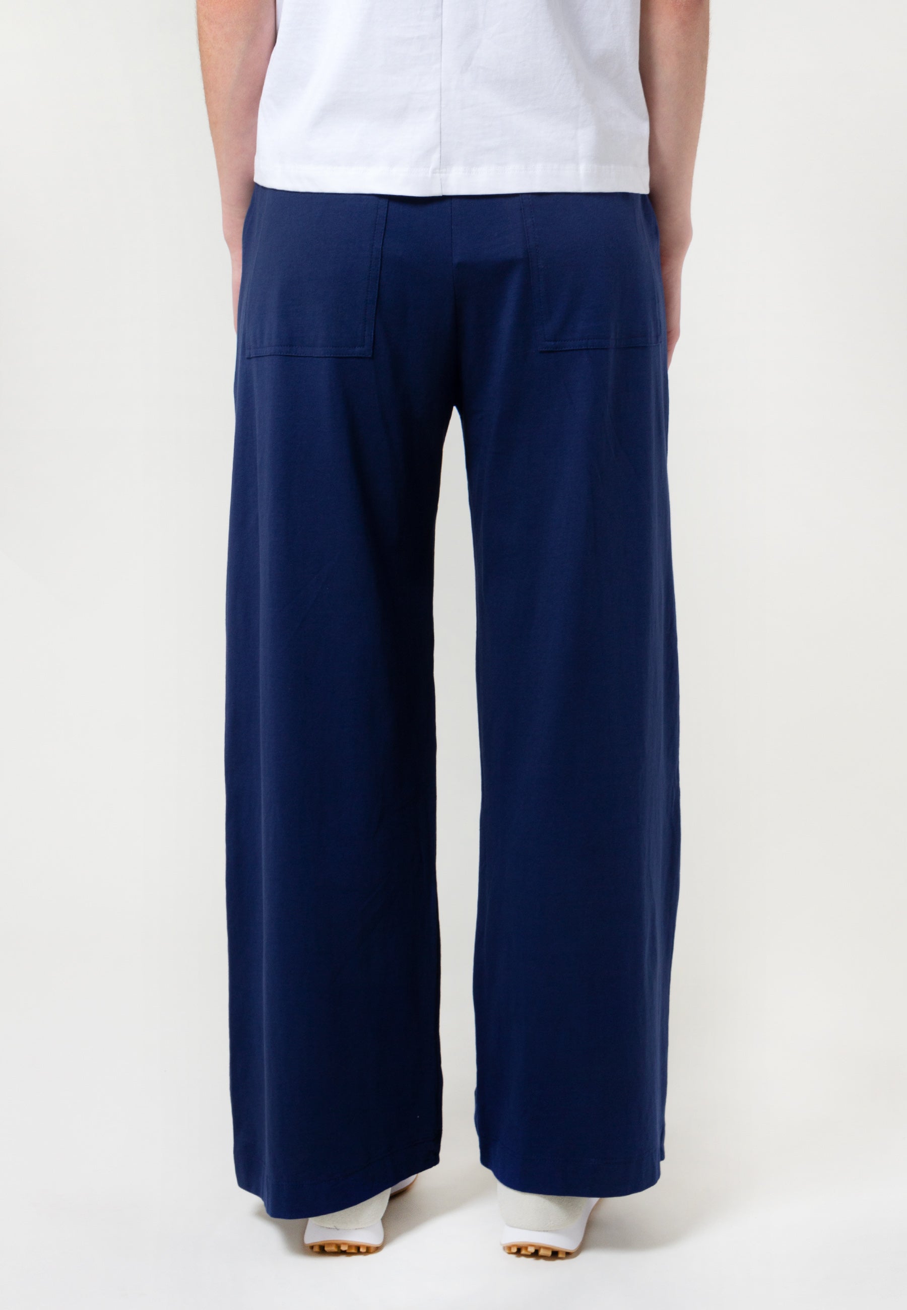 Building Block Wide Leg Pant - dark blue