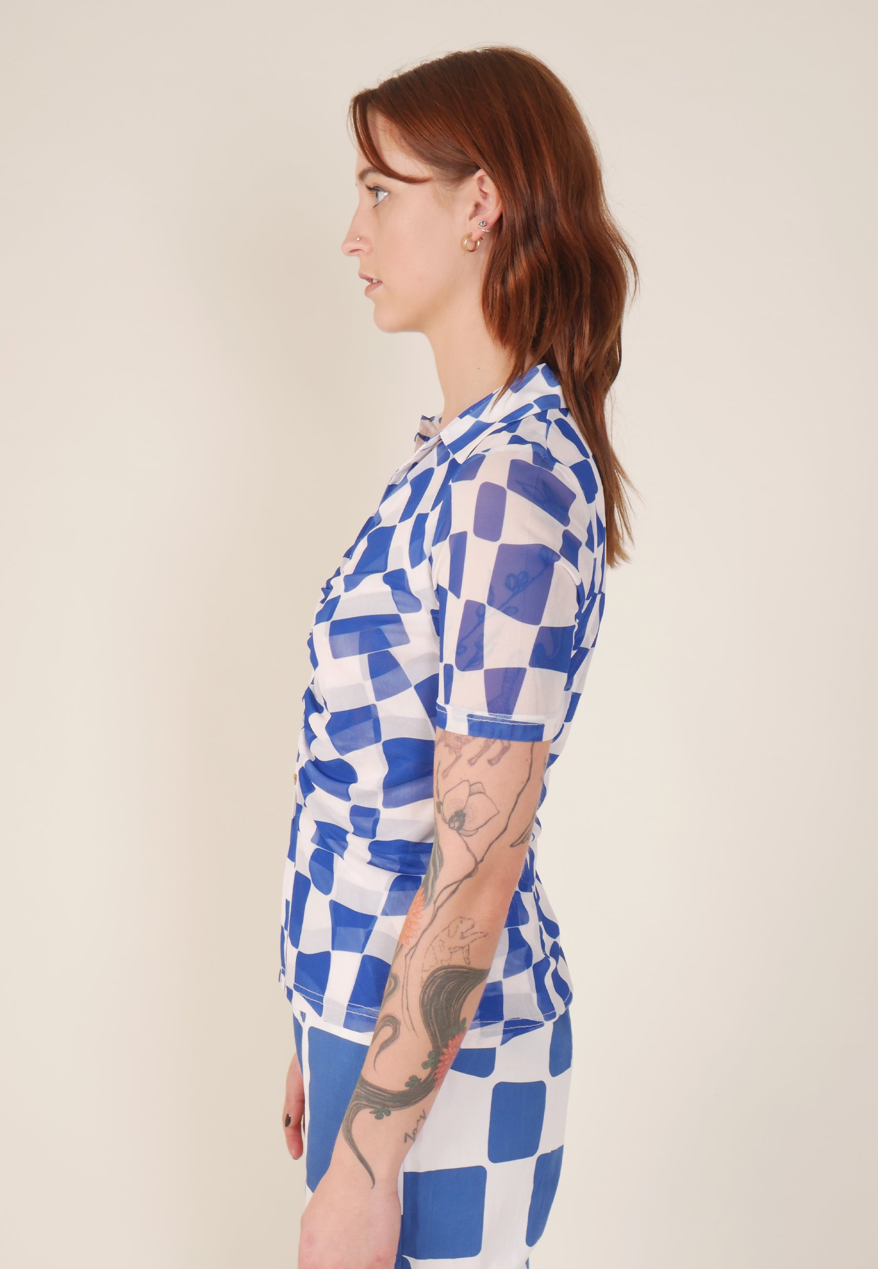 Kai Button Up Shirt - Cobalt