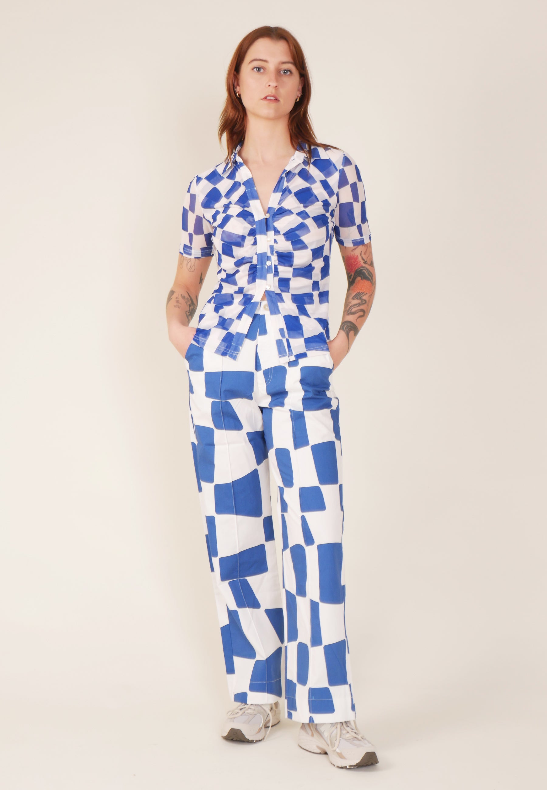 Kai Button Up Shirt - Cobalt