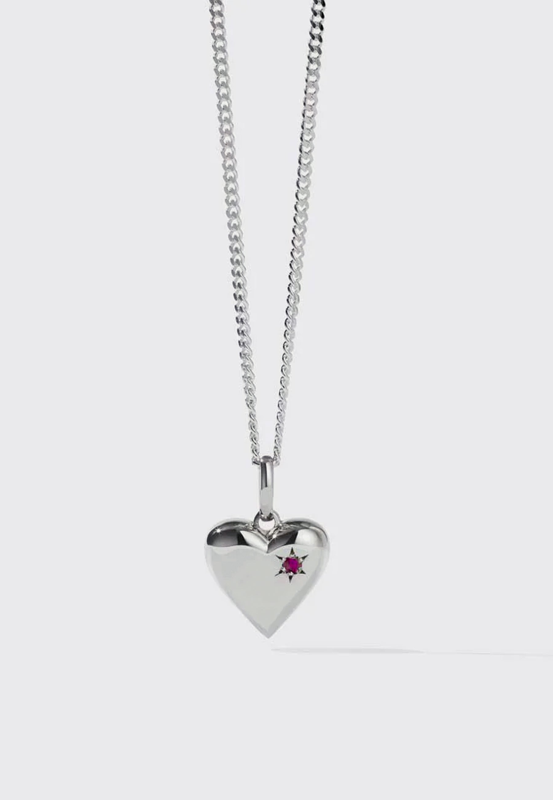 Camille Stone Necklace Ruby - Silver