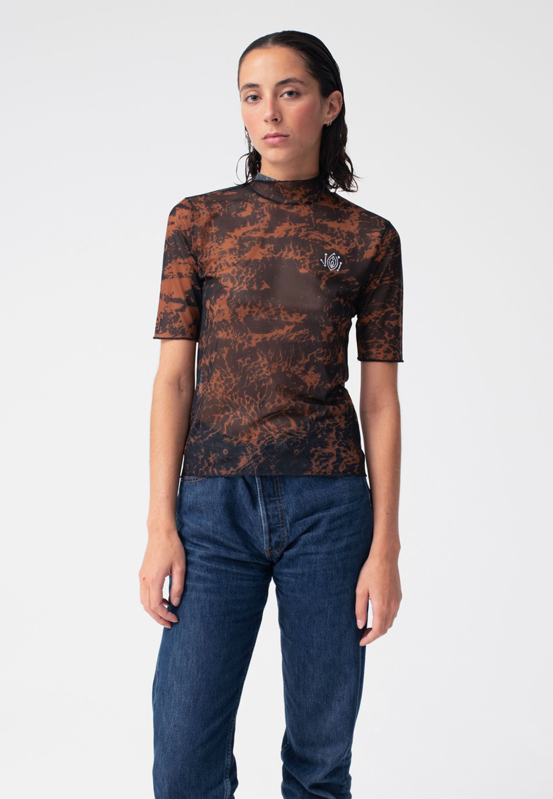 Mesh Of Desire T-Shirt - leopard