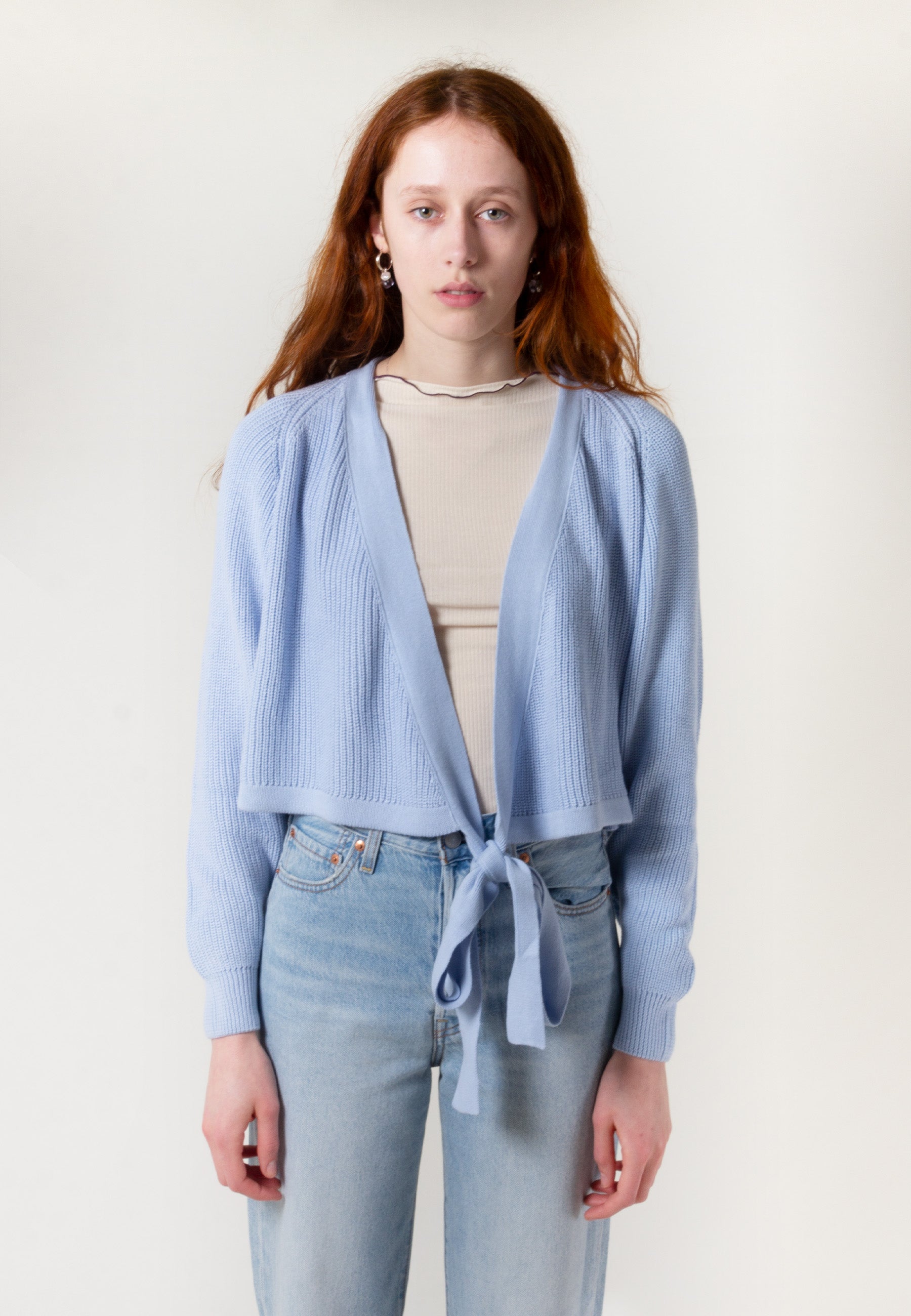 Kowtow Buy Composure Cardigan light blue online Good As Gold, NZ