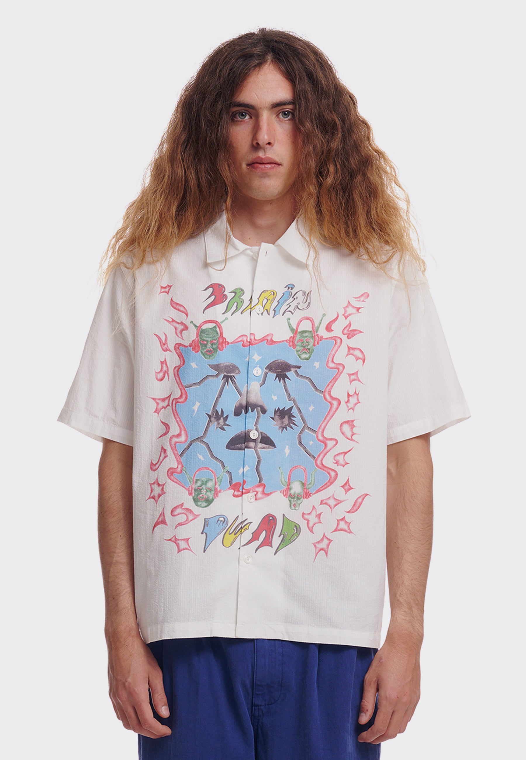 Devil Ears Short Sleeve Shirt - White