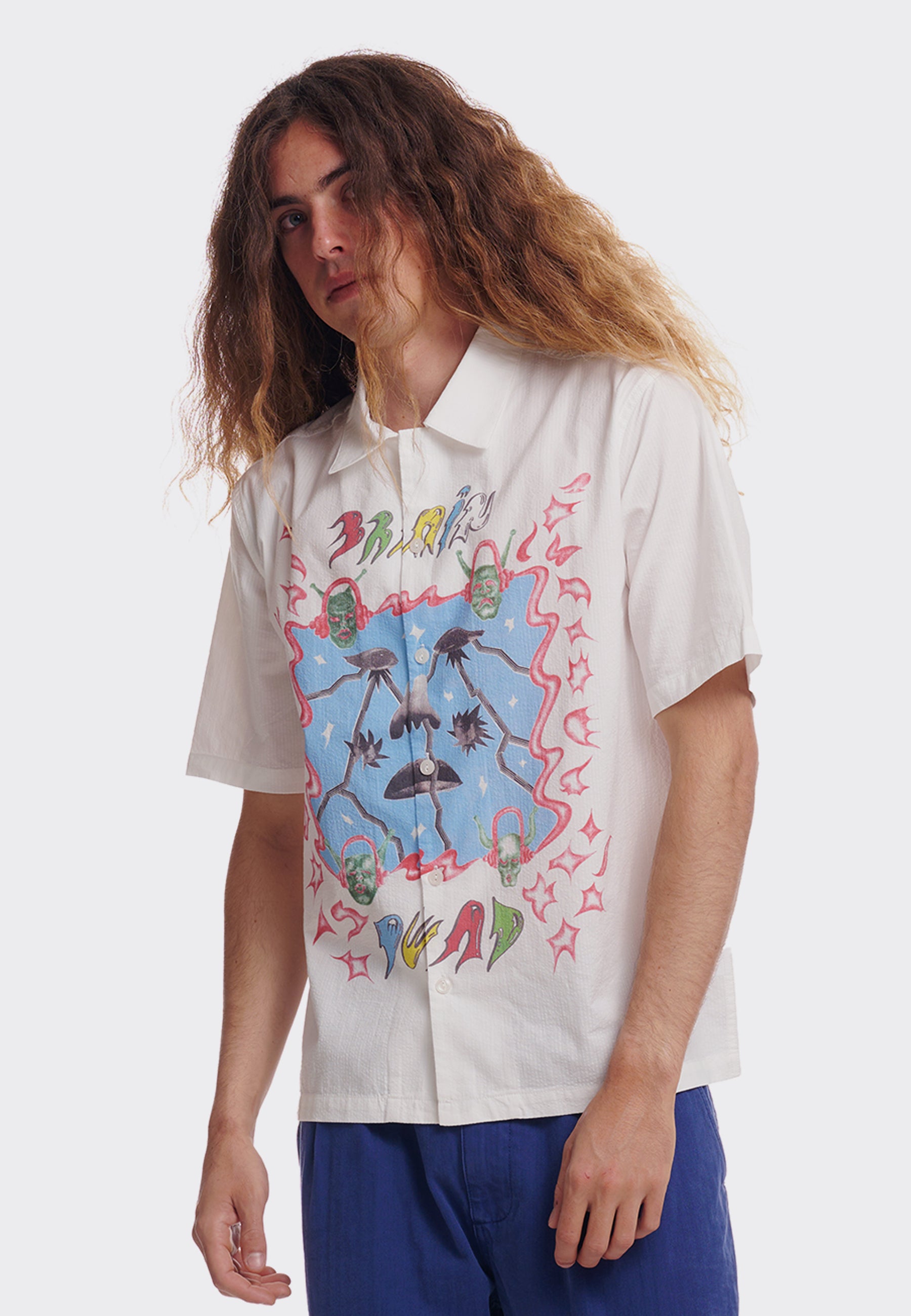 Devil Ears Short Sleeve Shirt - White