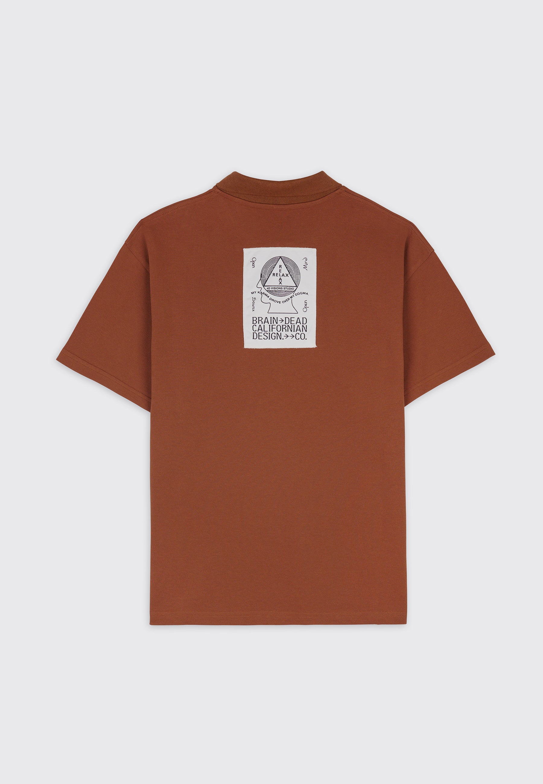 Dogma Half Zip Polo - Brown