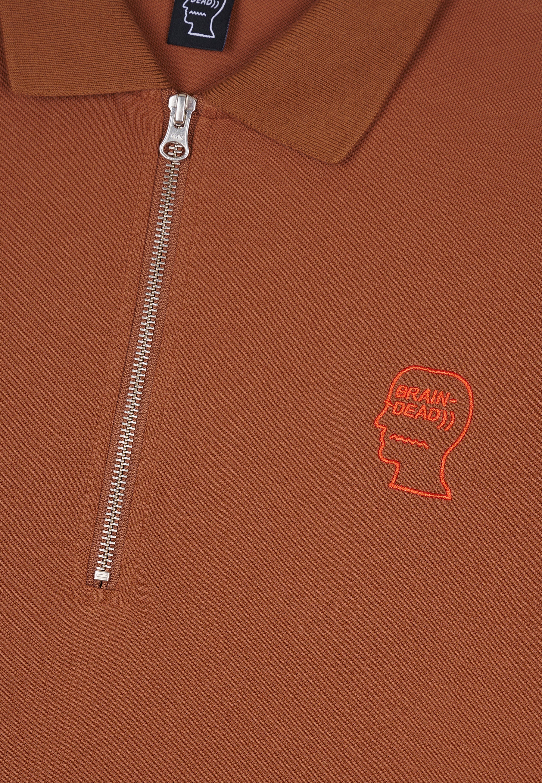 Dogma Half Zip Polo - Brown
