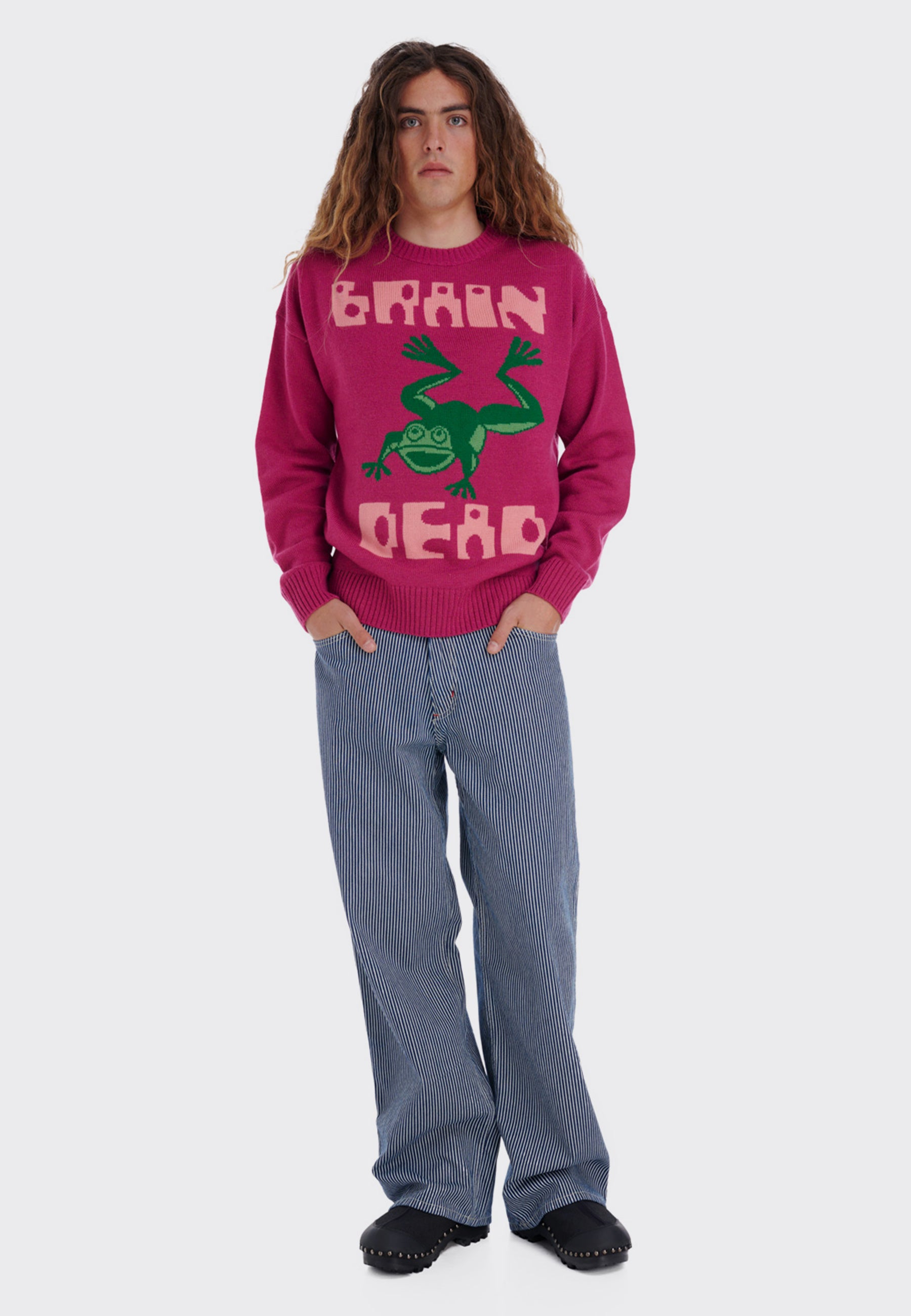 Brain Dead | Buy Frogger sweatshirt - fuchsia online | Good As